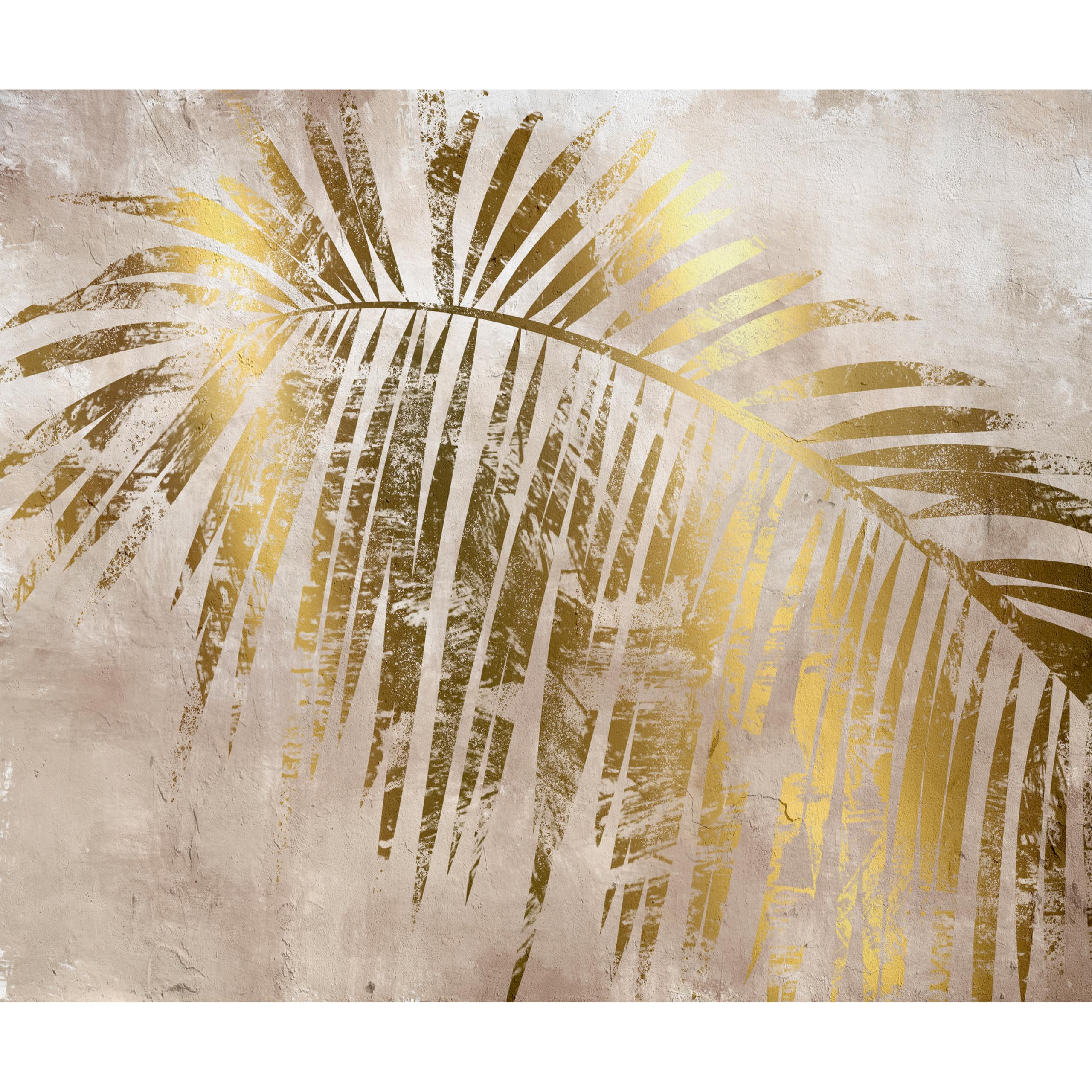 Carta Da Parati Premium Con Palme - 450x315 Cm, TNT, Design Giungla Grigio, Per Interni - Foto 2