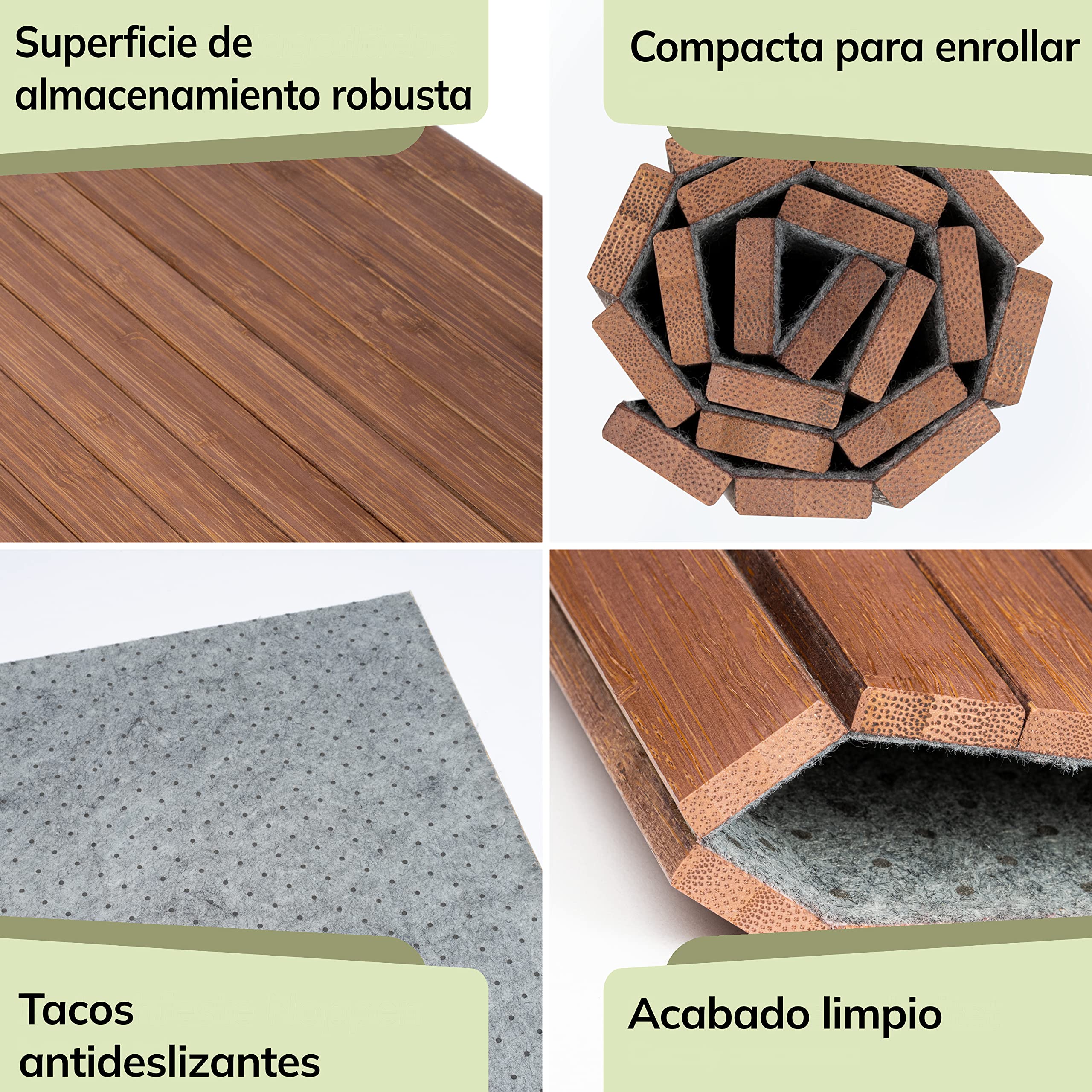 BAM BOO BOX Bandeja Reposabrazos Sofá Bambu – Bandeja Sofá Organizador 42x34x0,7cm – Reposabrazos Portavasos Bambu – Madera Natural | para Vasos, Tazas y Platos (Marrón)