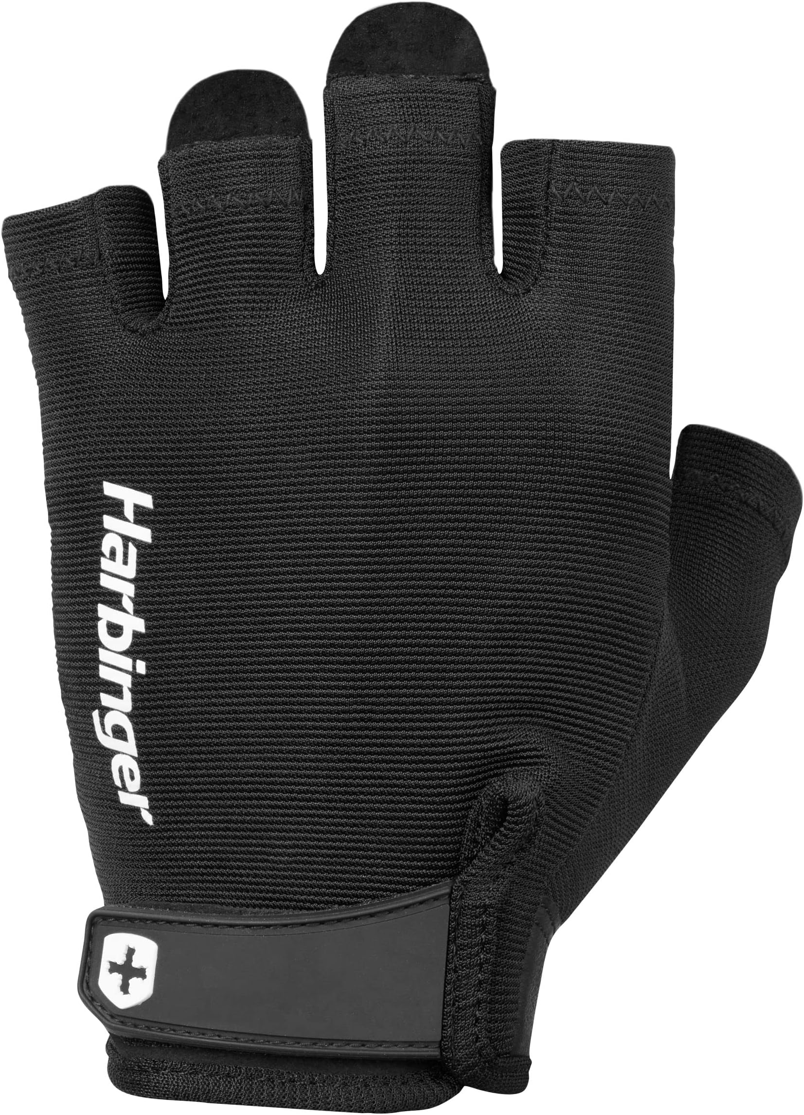 Harbinger Power Gloves 2.0 for Weightlifting, Training, Fitness, and Gym Workouts - Unisex Black Large