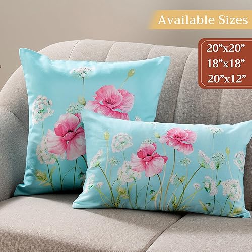 Miniatura 6 de Maison d' Hermine Artist Garden - Funda de cojín decorativa 100 % de algodón para sofá, sillón, dormitorio, hogar, sala de estar (Spring, 18 x 18