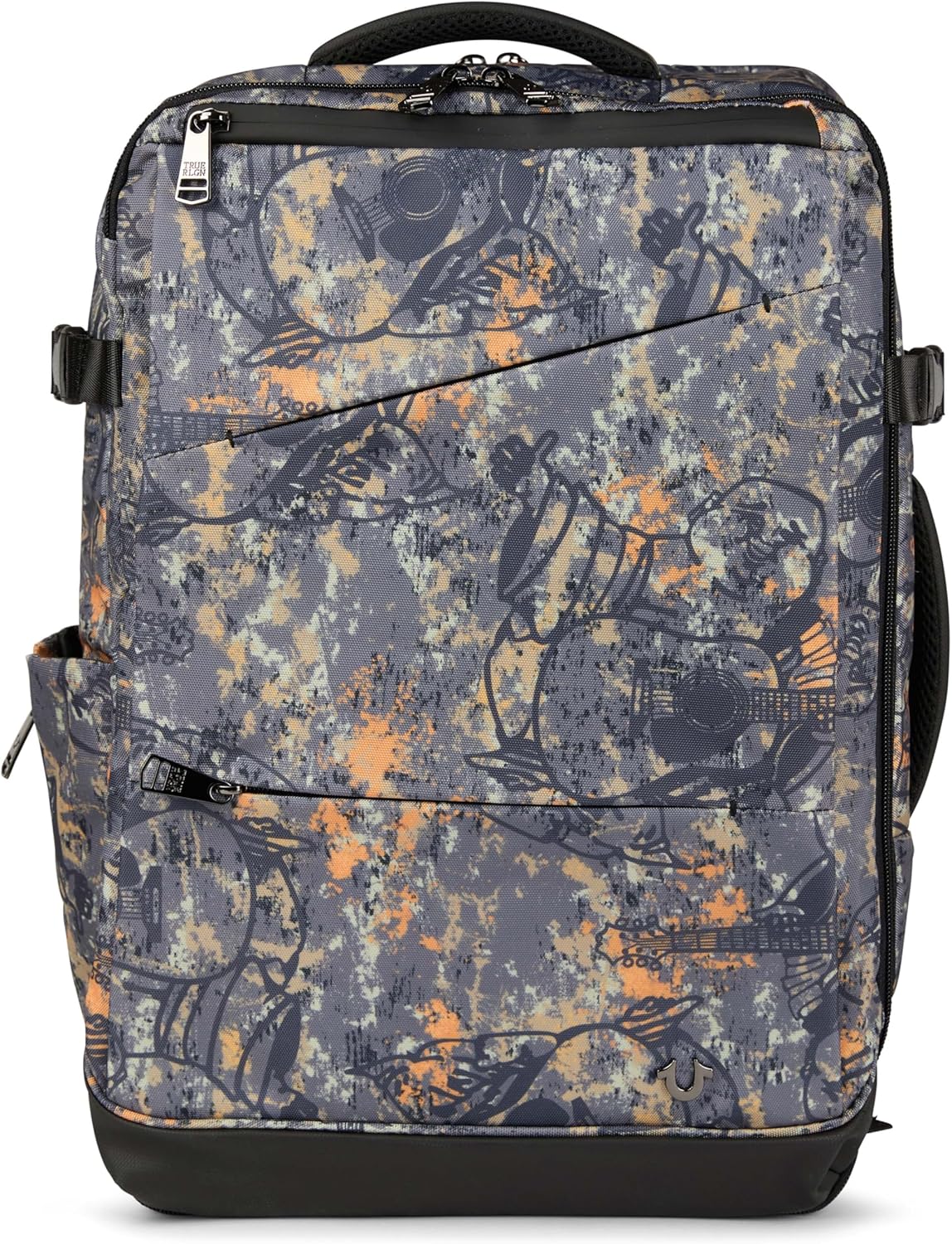True Religion Travel Backpack for Men and Women - Carry On Flight Approved Luggage Bag, 16" Laptop Compartment, Clothes Storage, Tech Organizer, Traveling Business Weekender Daypack for Personal Items