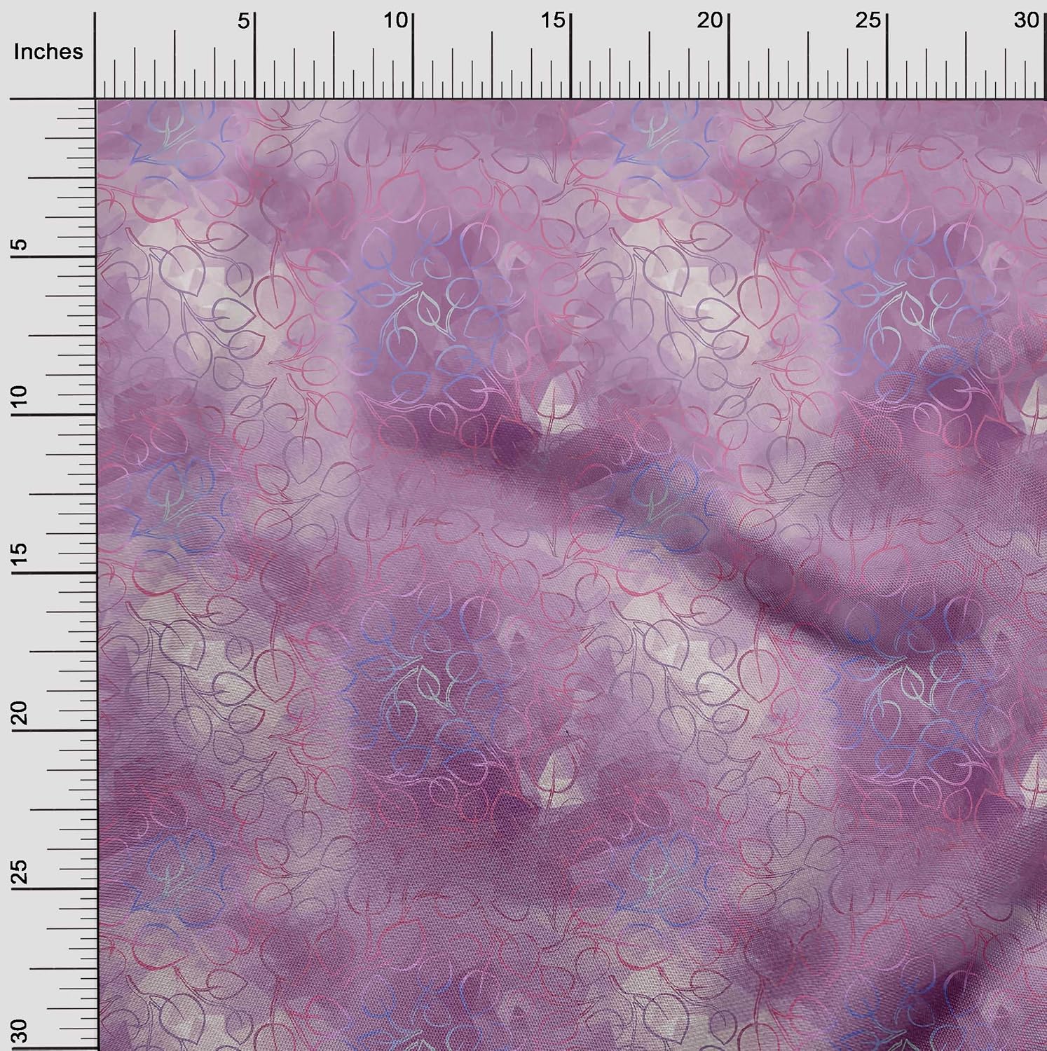 oneOone Cotton Jersey Magenta Fabric Leaves Quilting Supplies Print Sewing Fabric by The Yard 58 Inch Wide-aA