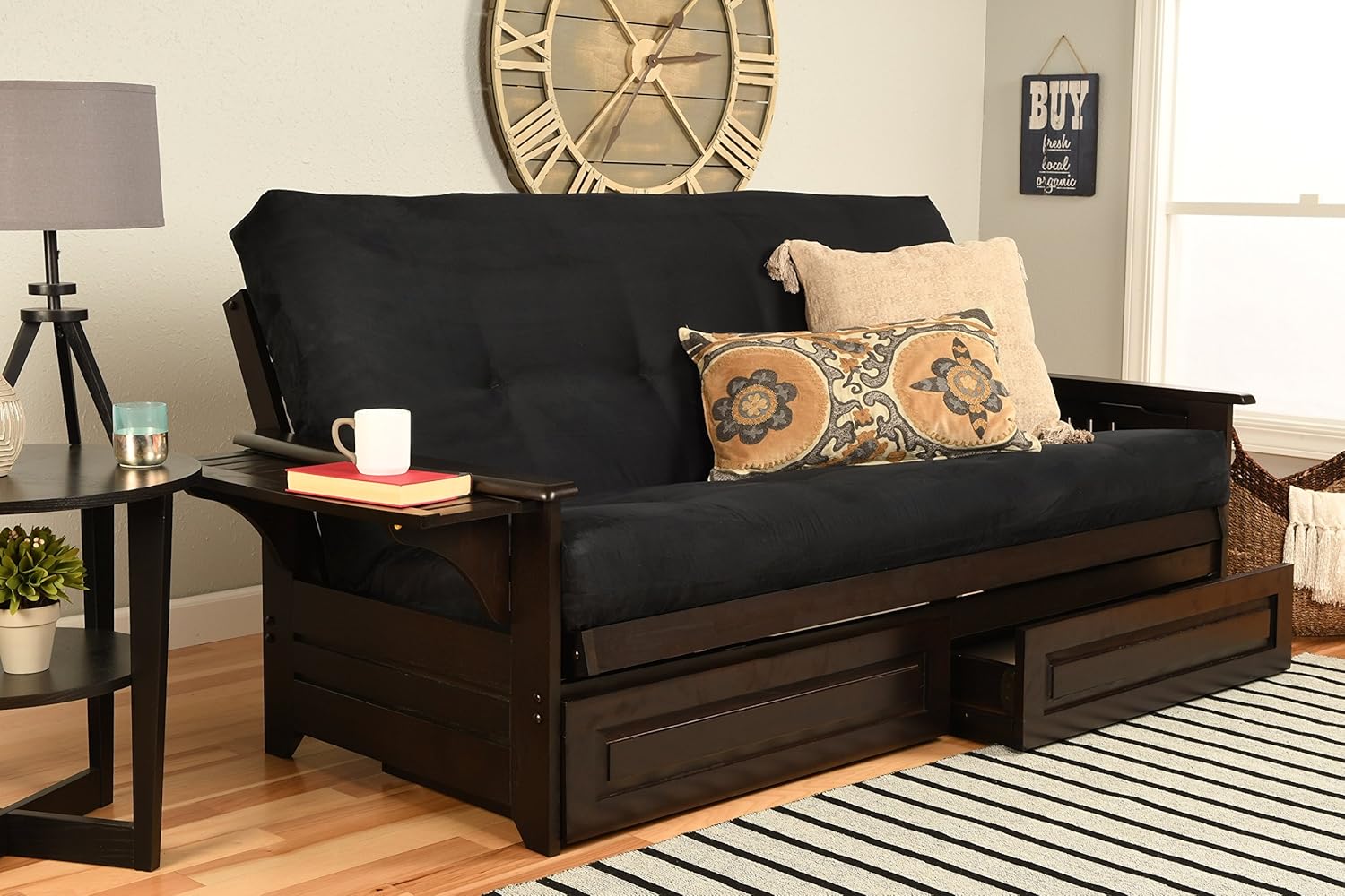 KODIAK FURNITURE Phoenix Futon in Espresso Finish with