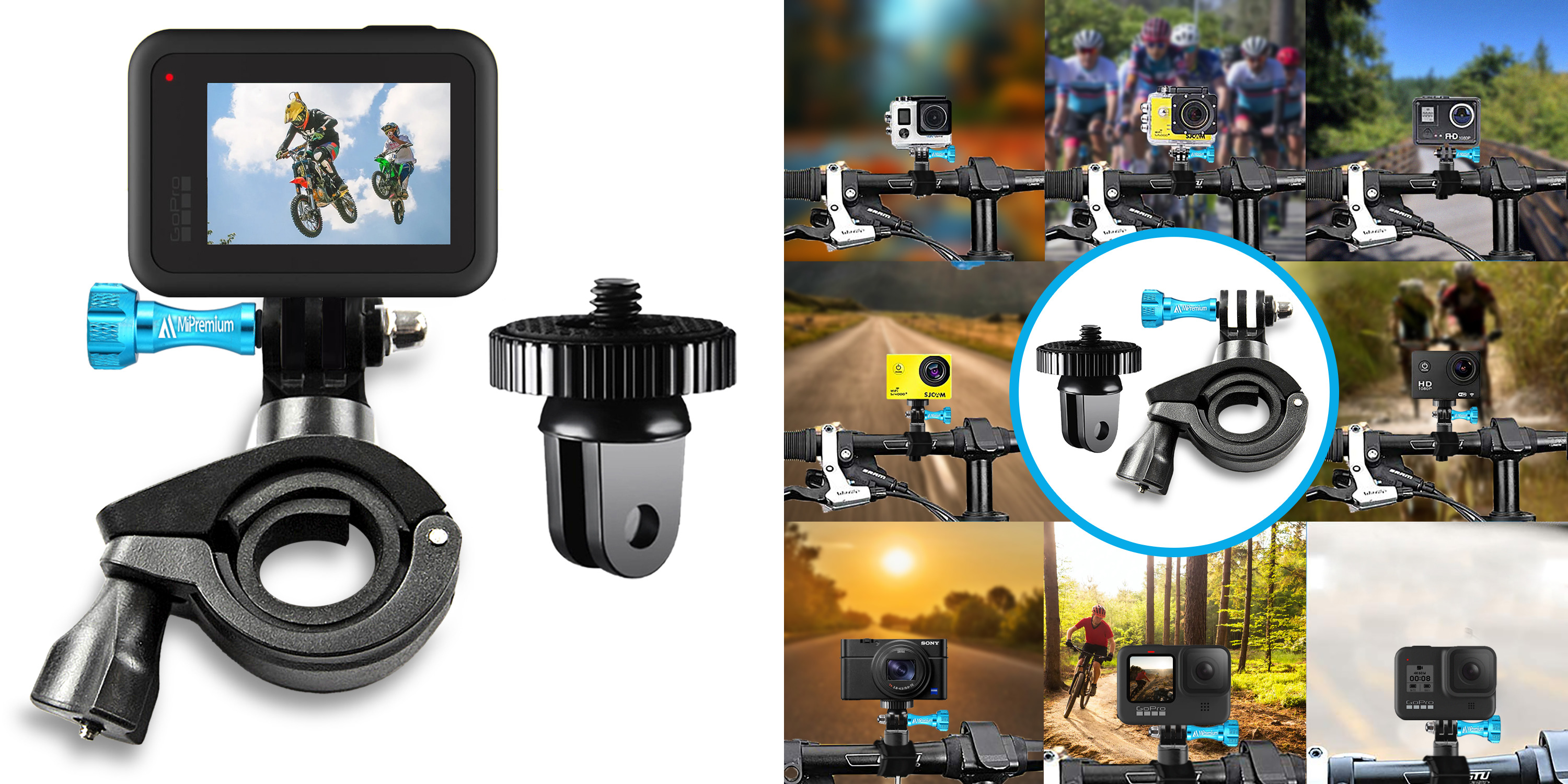 HSU Supports Adhésifs pour GoPro Hero 12/11/10/9/8/7/6/5/4/3+/3, 4