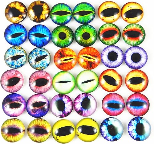 Miniatura 7 de juliewang Wholesale en bulk Assorted Ojo de dragón Cubiertos Cabochons de vidrio redondas para hacer Muñeca y la joyería Configuración