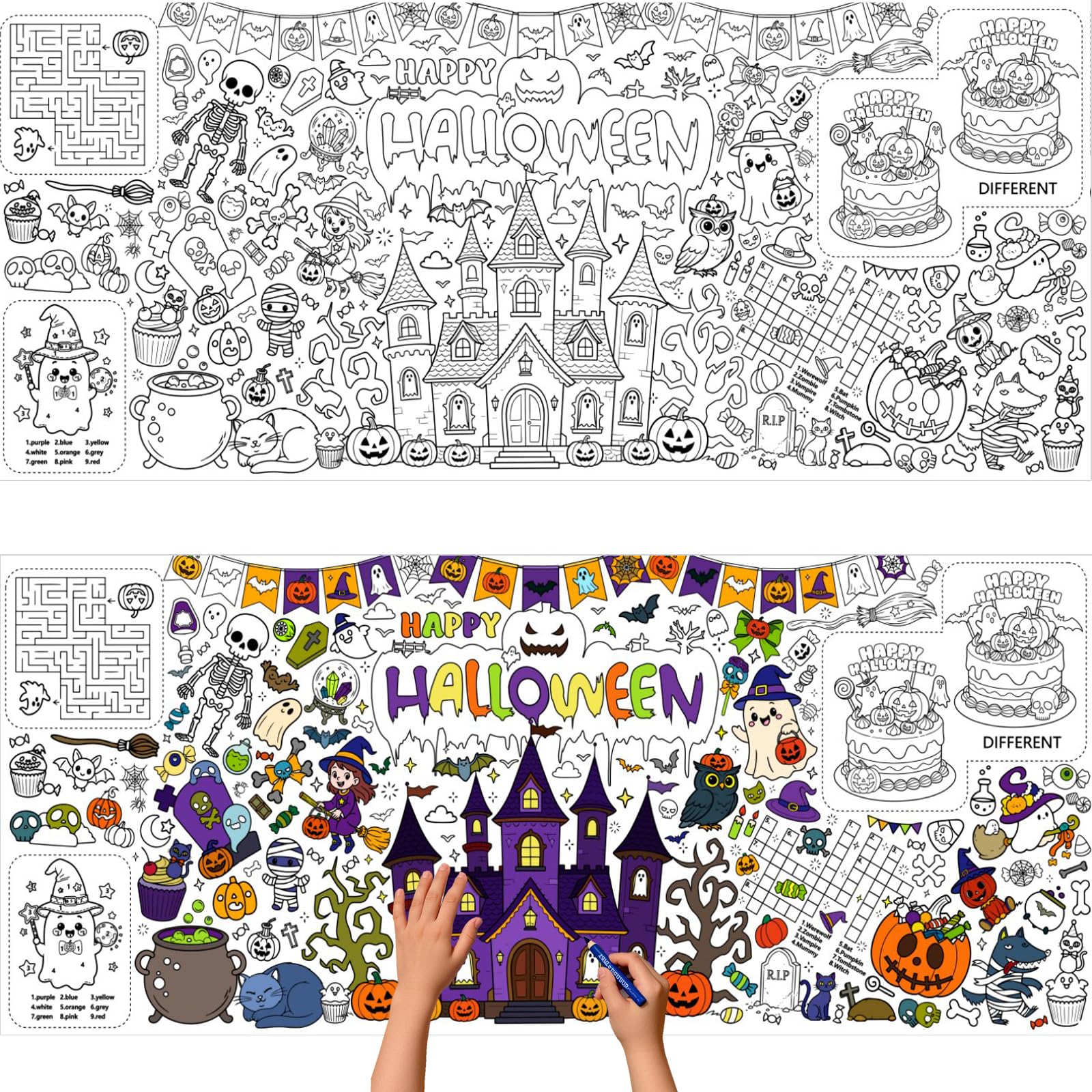 30 x 72 Inch Halloween Crafts,Halloween Arts and Crafts for Adult&Kids