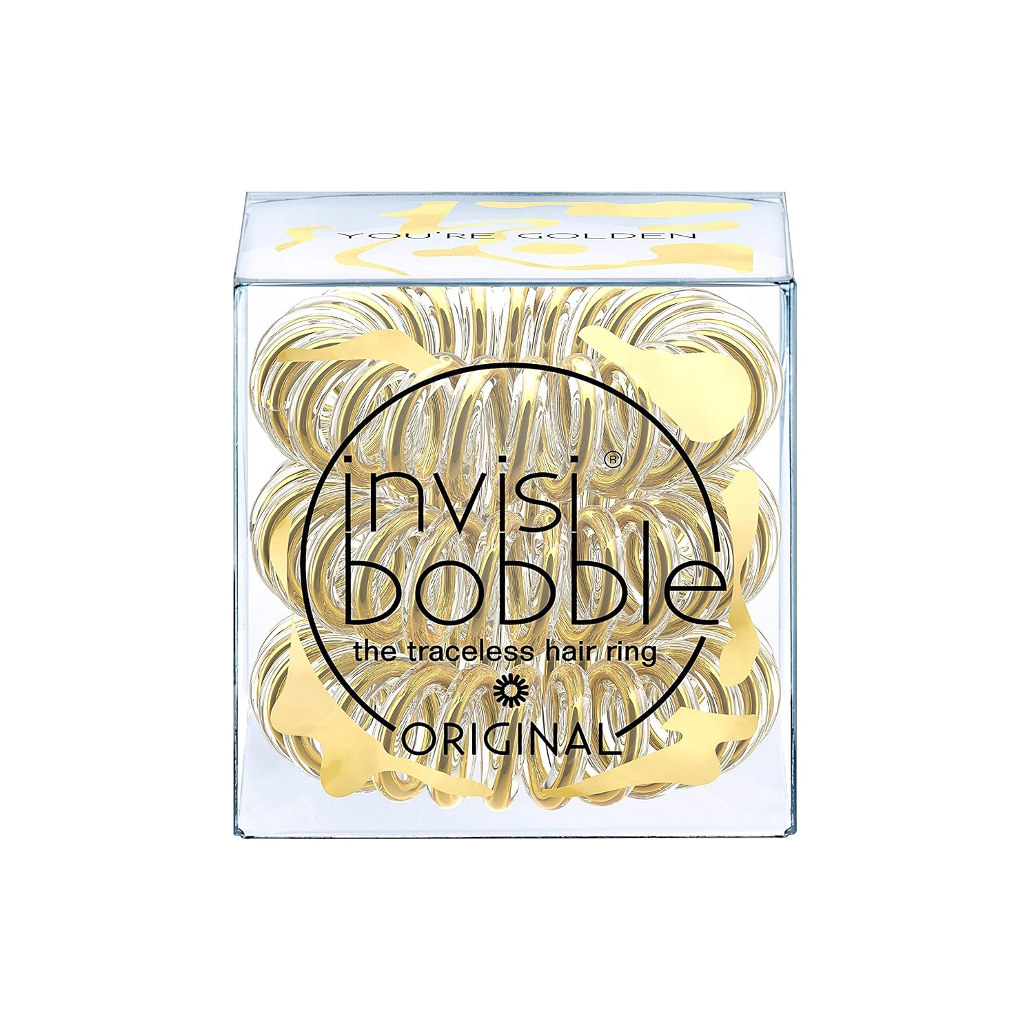 invisibobble Original Traceless Spiral Hair Ties - Pack of 8, Crystal Clear and Pretzel Brown - Strong Elastic Grip Coil Accessories for Women - Non Soaking - Gentle for Girls Teens and Thick Hair