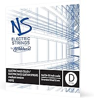 Vista 4 de D'Addario NS Electric - Juego de cuerdas para bajo/violonchelo, escala 4/4, tensión media