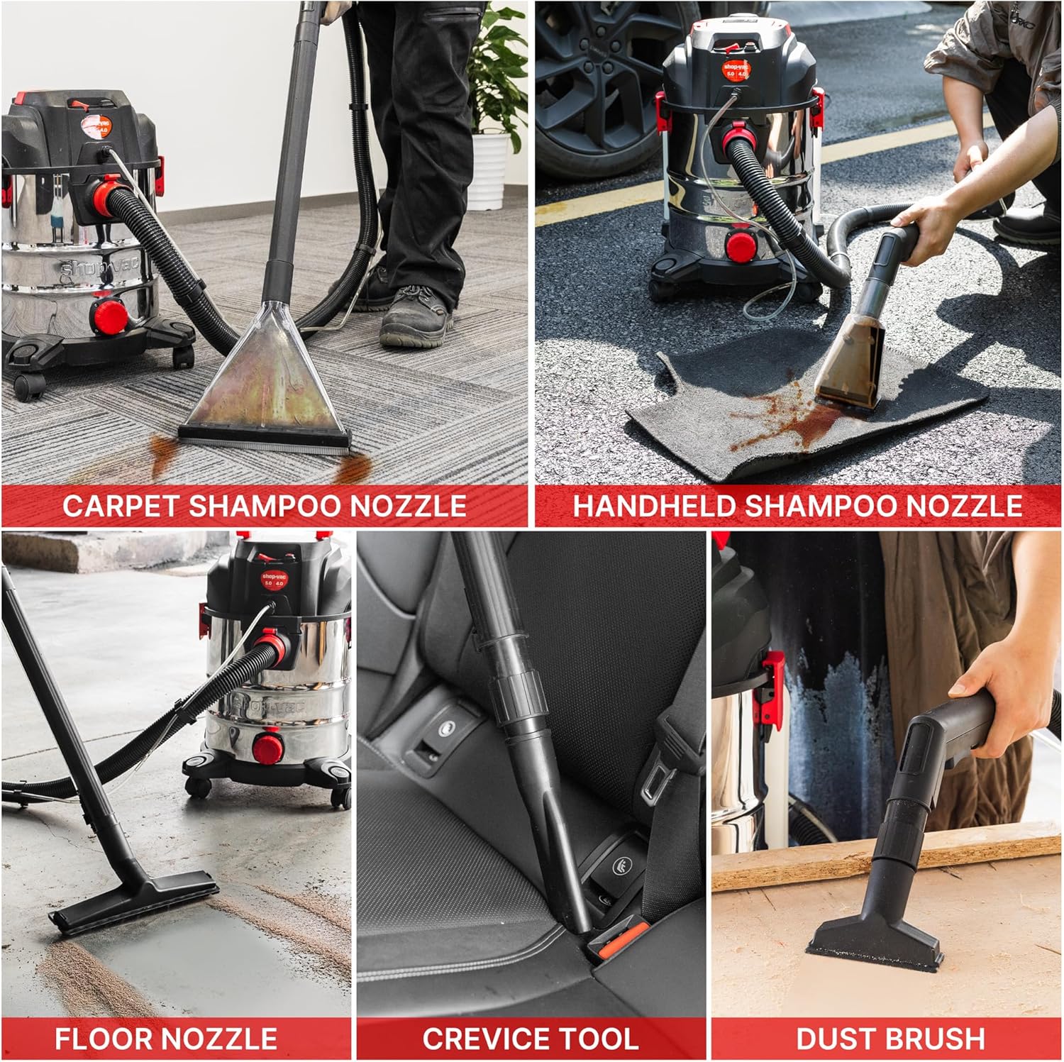 Shop-Vac 5-Gallon 4.5 Peak HP 3-in-1 Wet/Dry/Upholstery Shampoo Vacuum Cleaner