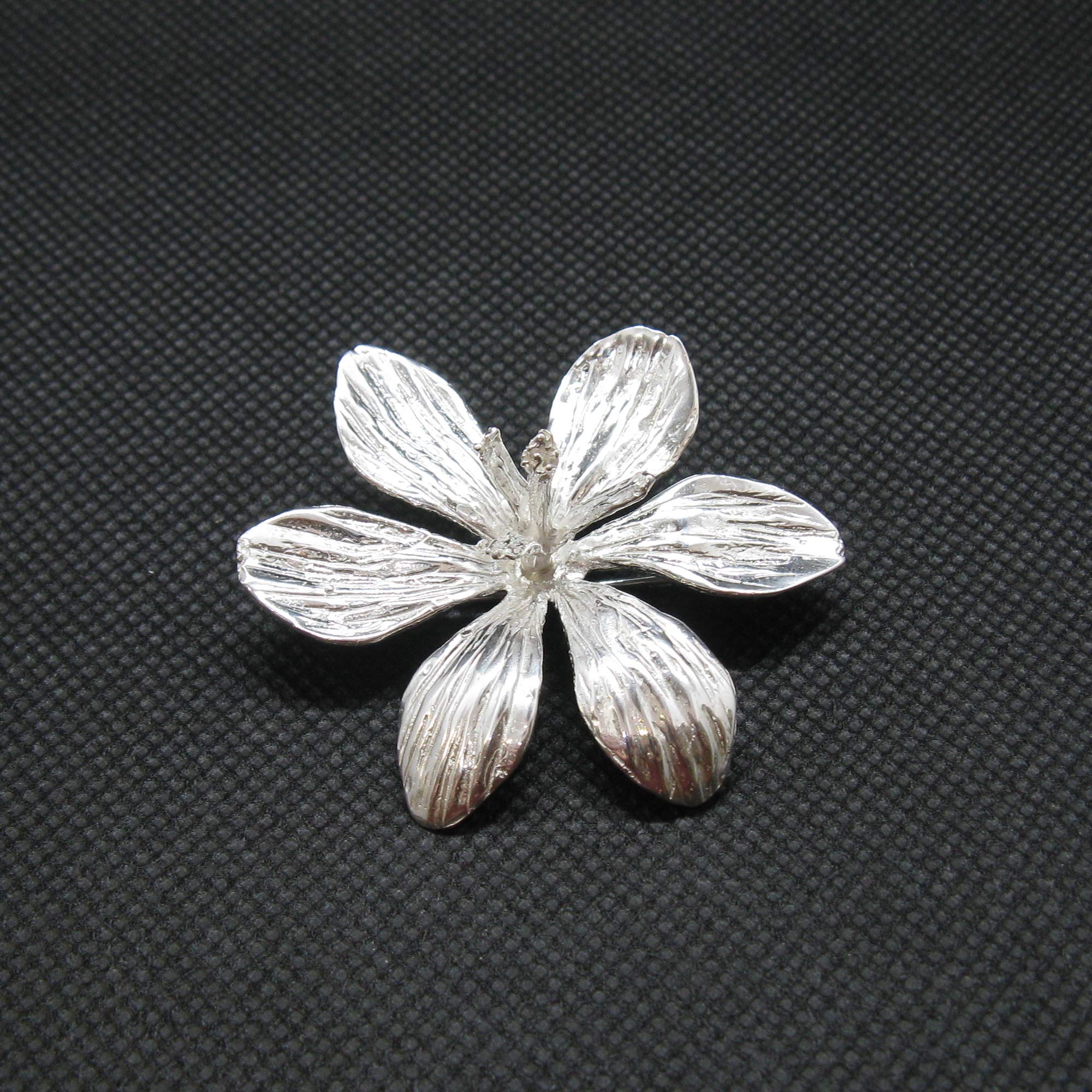 Handgemachte Sterling Silber Brosche große Blume echte solide gestempelt 925