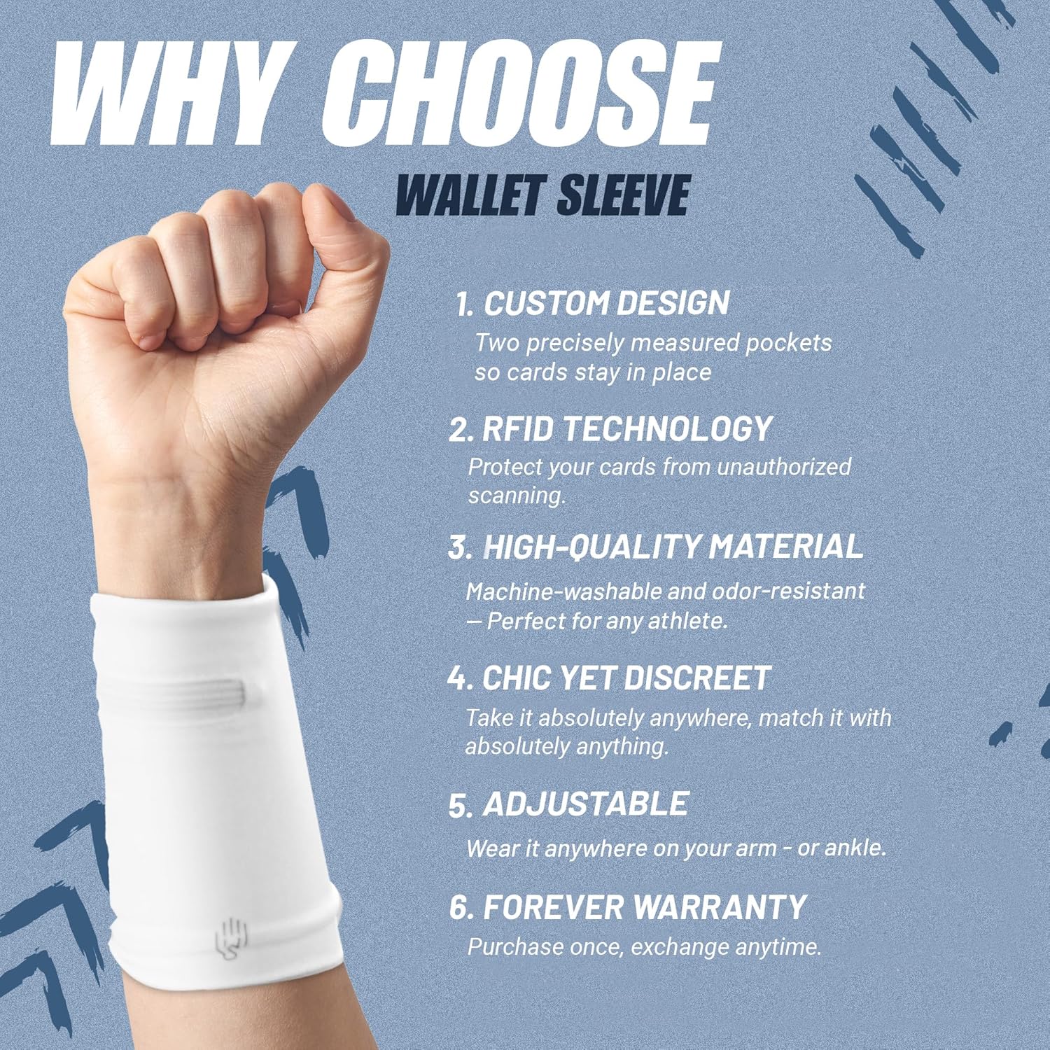 Wallet Wristband - Anti-Pickpocket - Lightweight - Perfect for Travel, Running, Hiking, Zipper Pouch, 3 Pack