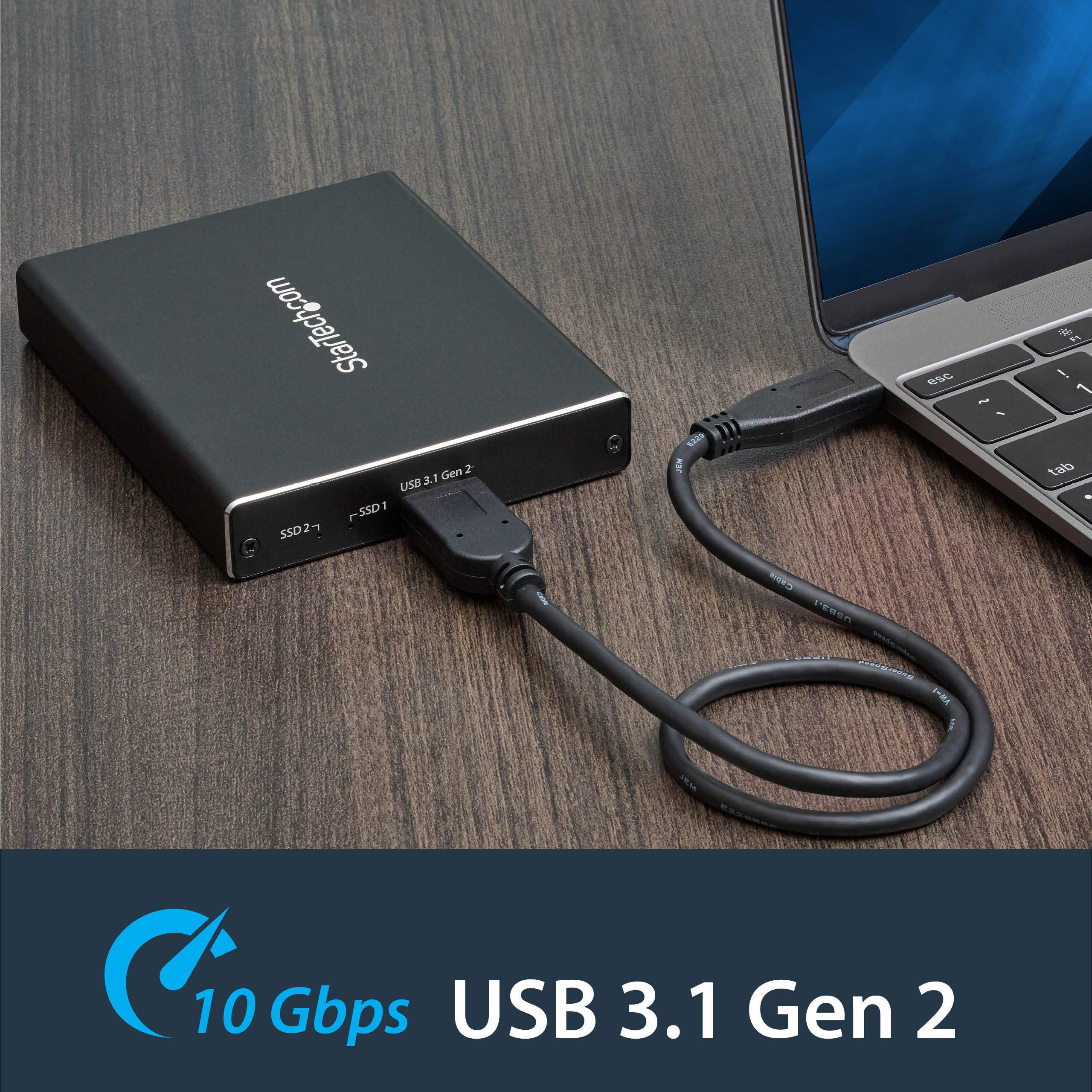 StarTech.com USB接続 M.2 NGFF SATA SSD対応デュアルスロットアダプタケース USB 3.1(10Gbps)接続 ケーブル付属 RAID対応 SM22BU31C3R Amazon.co.jp: StarTech.com USB接続 M.2 NGFF SATA SSD対応