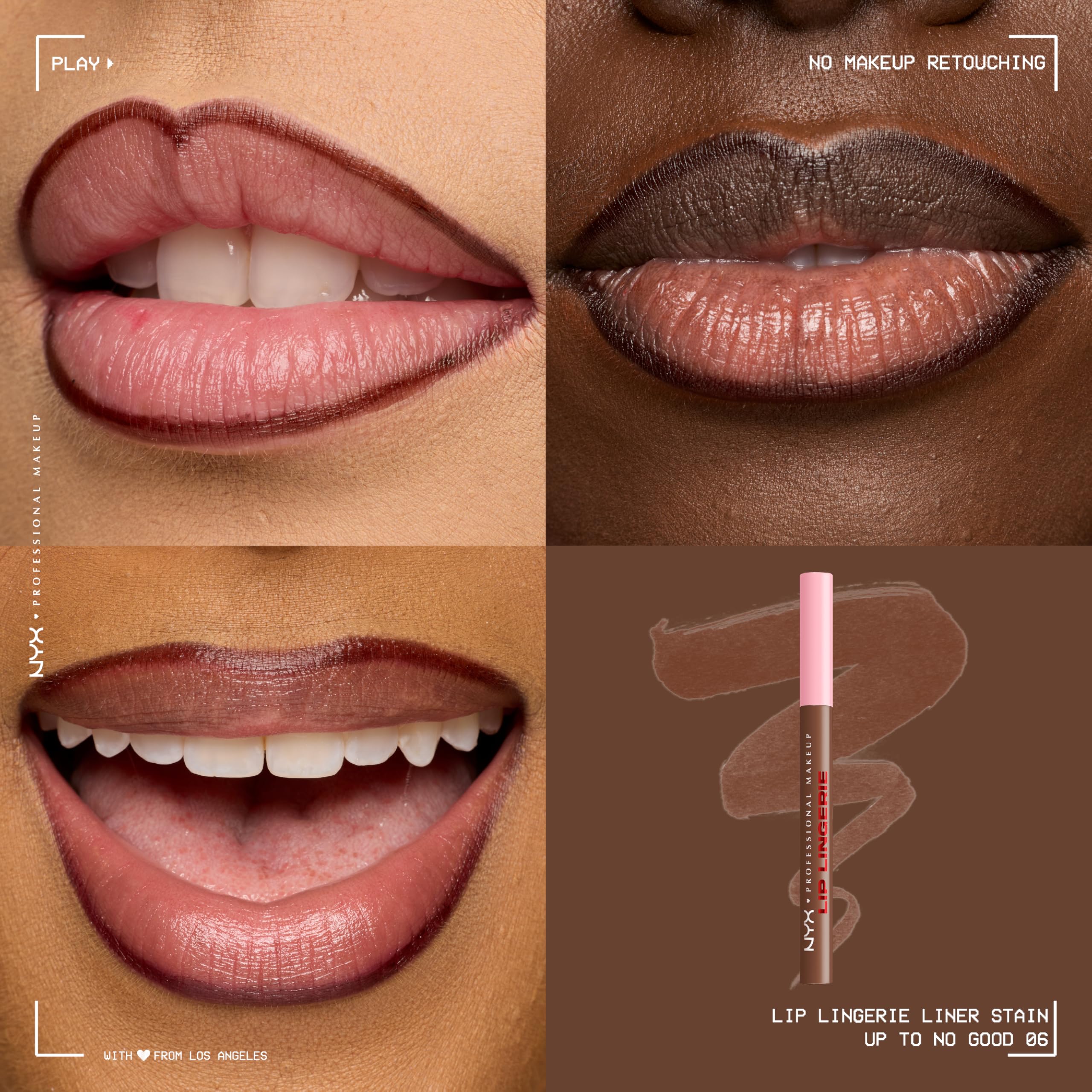 NYX Professional Makeup Lip Lingerie Lip Liner Stain Seamless All Day Stain Waterproof Up to no good