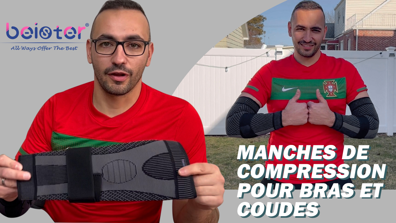 Coudière De Compression Avec 3 Bandes – Pour Tendinite, Unisexe, Taille XL