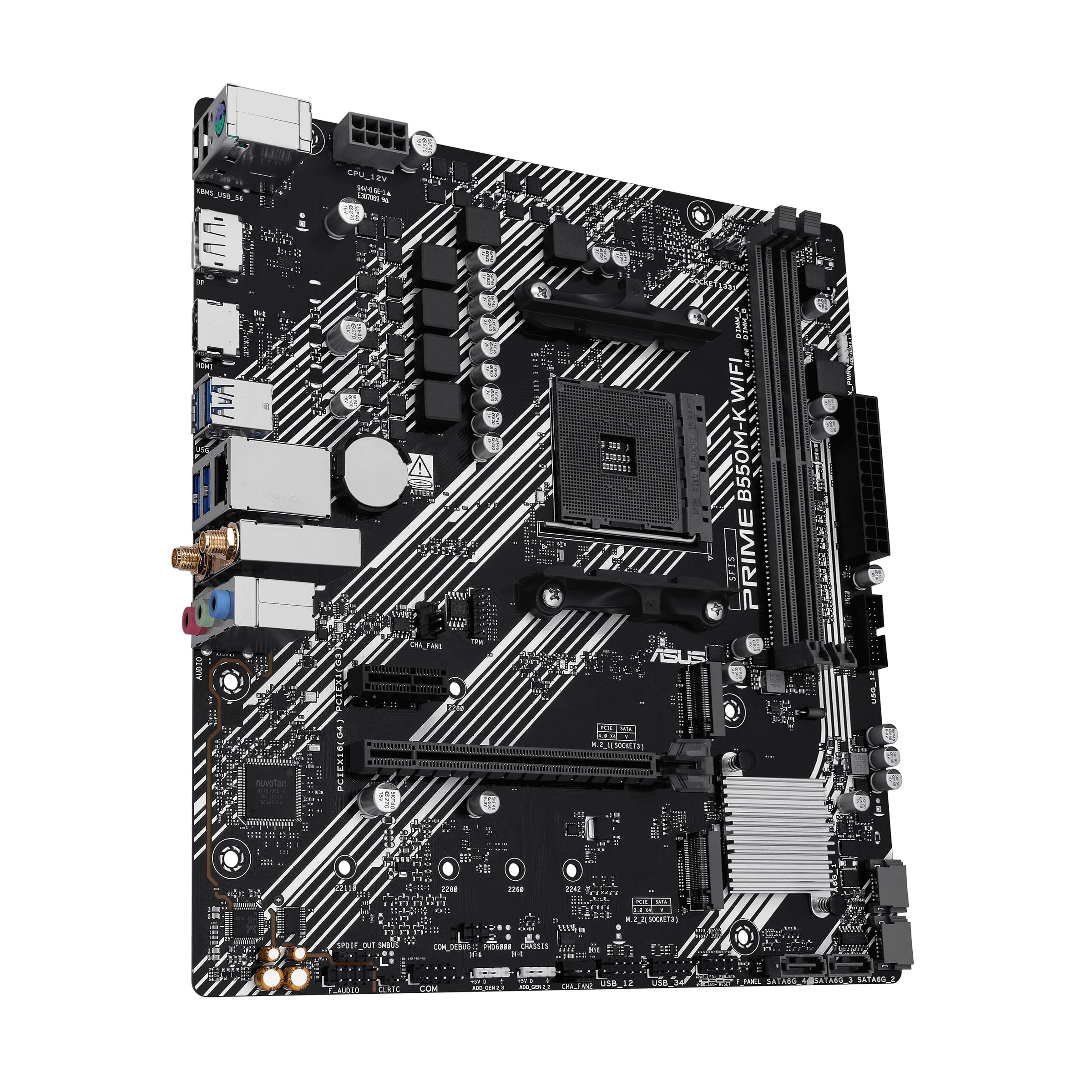 Amazon | ASUS Prime B550M-K WiFi AM4 mATX マザーボード、DDR4、PCIe