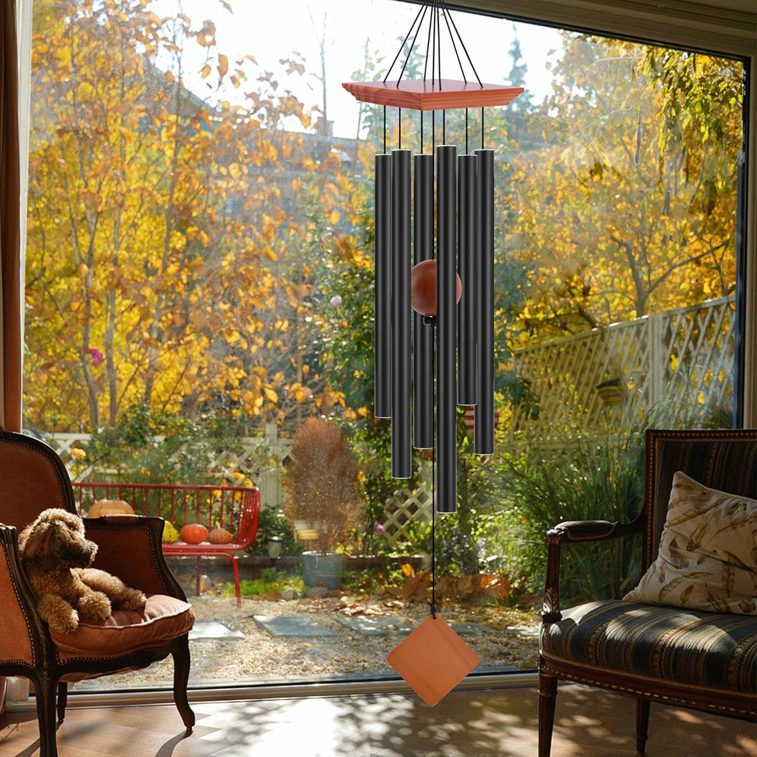 39" Deep Tone Large Wind Chimes for Outside Clearance, Memorial Sympathy Wind Chimes Outdoor for Porch Garden Yard Decor Patio,Sympathy Gifts for Loss of Loved One,Brown - Image 6