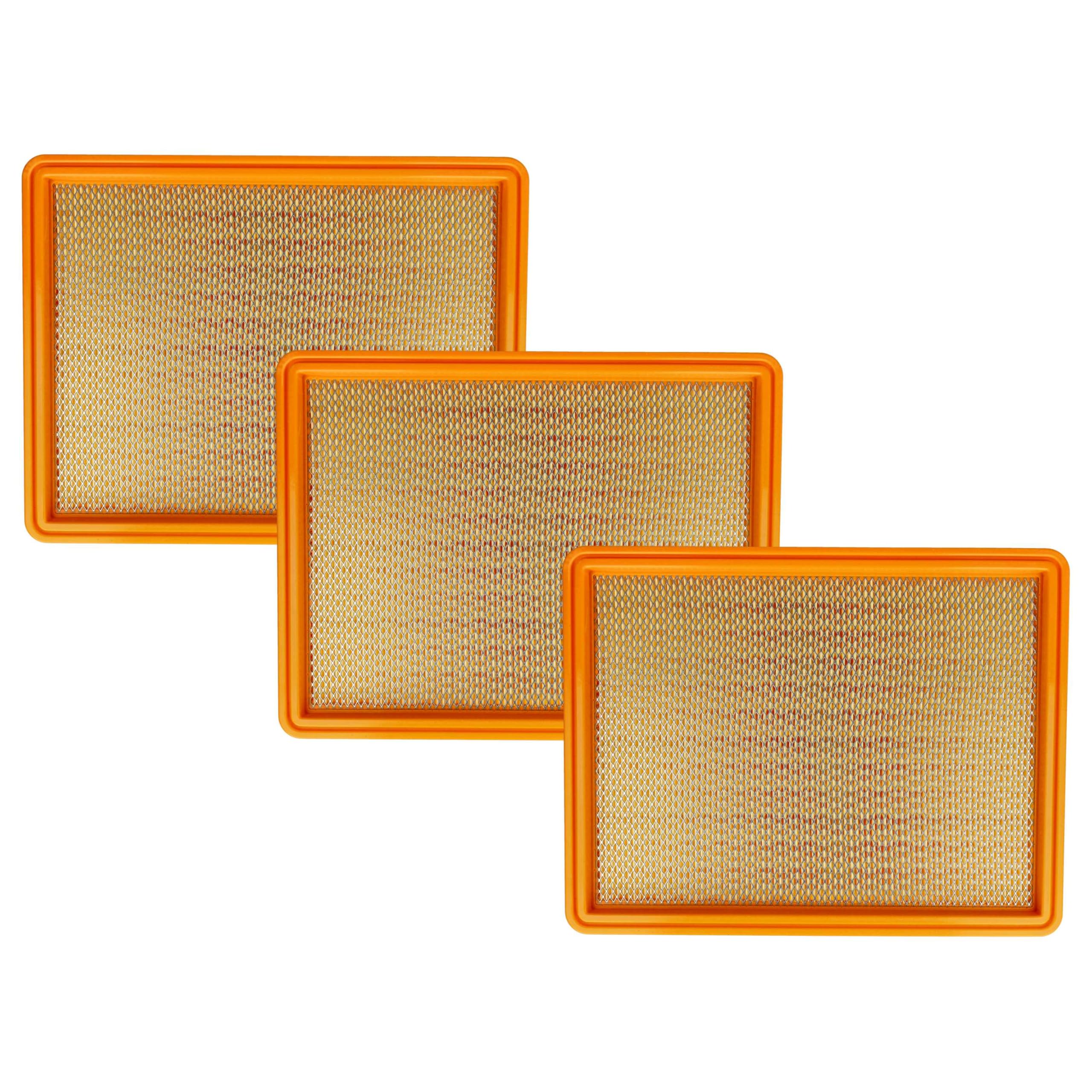 vhbw Filterset 3x Staubsaugerfilter Ersatz für Kärcher 5.731-020.0 Filter für Staubsauger - Hauptfilter, Flachfalten-Filter