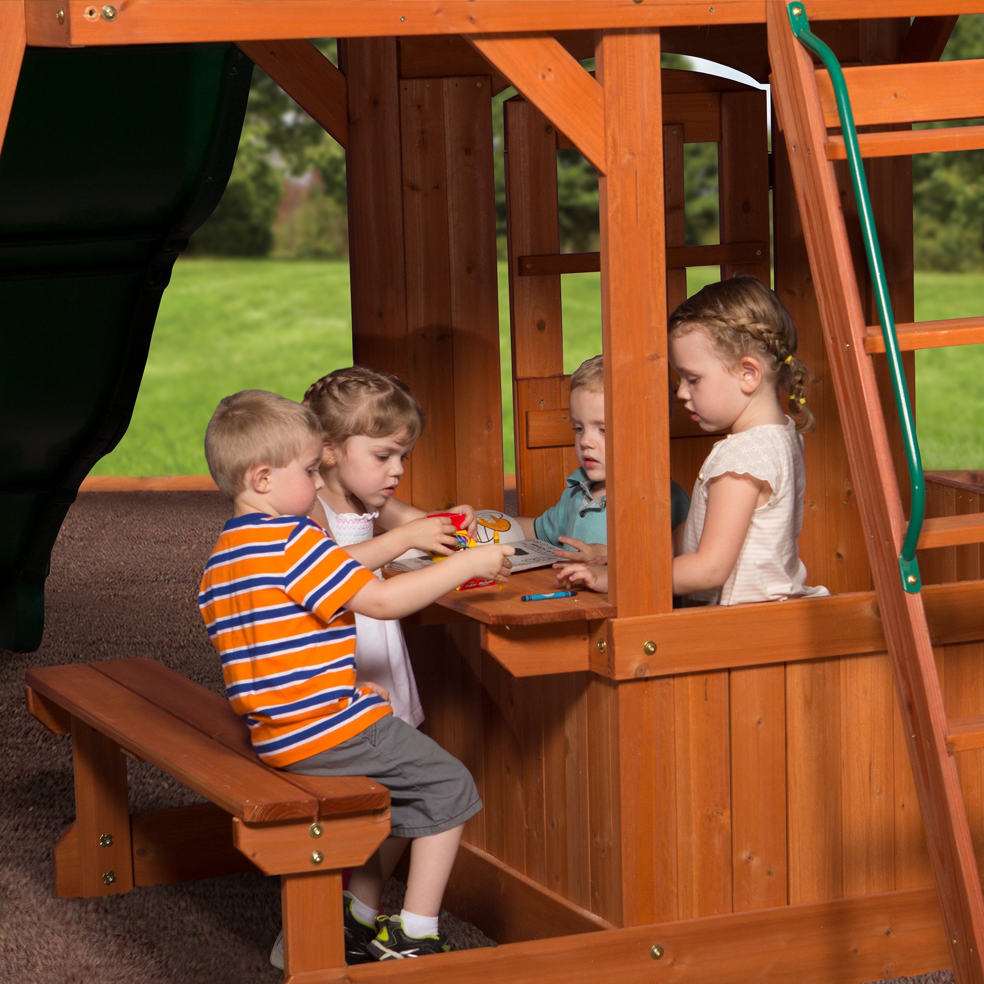 Backyard Discovery Monterey All Cedar Wood Playset Swing Set (3 boxes