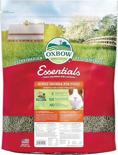 Oxbow Essentials - Alimento para conejillos de indias adultos - Pellets naturales para conejillos de indias adultos - Sin ingredientes artificiales