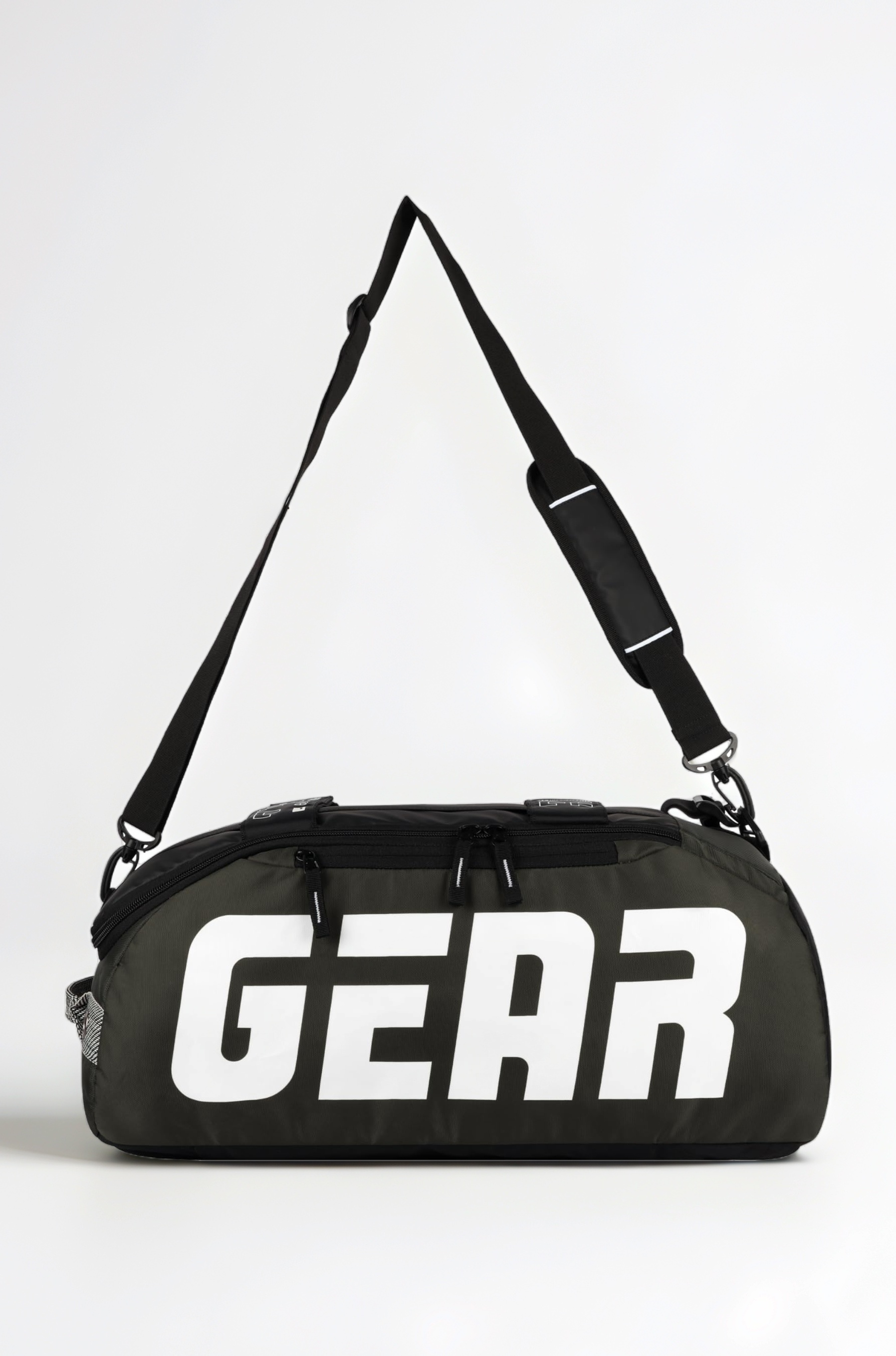 Gear Statement Maxis 3.0 10"/29L Medium Water Resistant Polyester Duffle Bag/Travel Bag/Gym Bag for Men & Women(Black-Olive, 20 Cm)