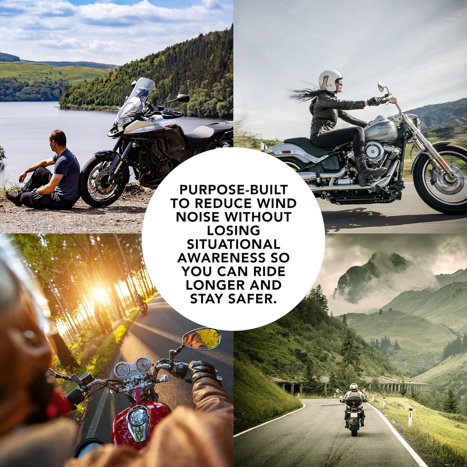 Featured Product EarPeace Motorcycle Ear Plugs – Reusable High Fidelity Moto Ear Plugs for Riding, Hearing Protection for Motorsports, Work & Airplane Noise Reduction - Standard, Black Case