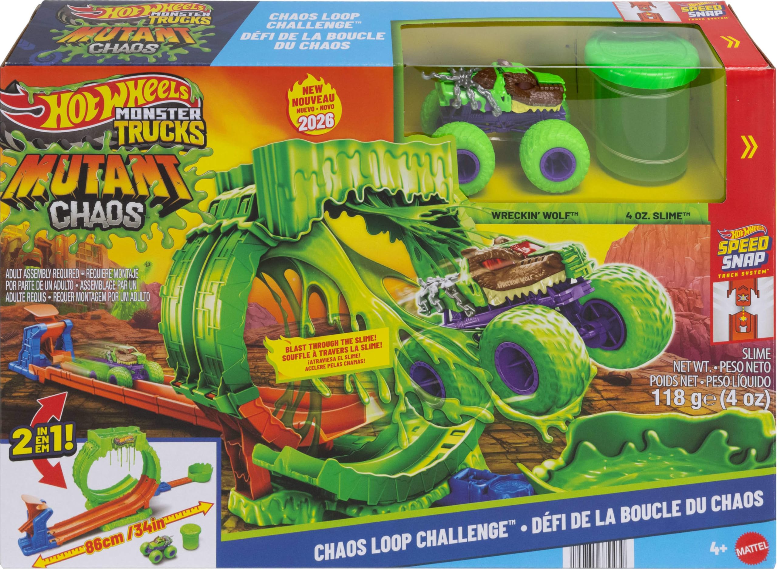 Amazon.com: Hot Wheels Monster Trucks Mutant Chaos, Chaos Loop