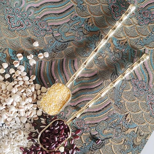 Miniatura 7 de Cuchara medidora de café, 1 cucharadita, juego de 3 cucharas medidoras de aleación de mango largo, cuchara de oro claro, para café molido, té