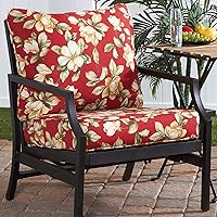 Vista 63 de Greendale Home Fashions 2-Piece Outdoor Deep Seat Cushion Set, Steel Blue Stripe