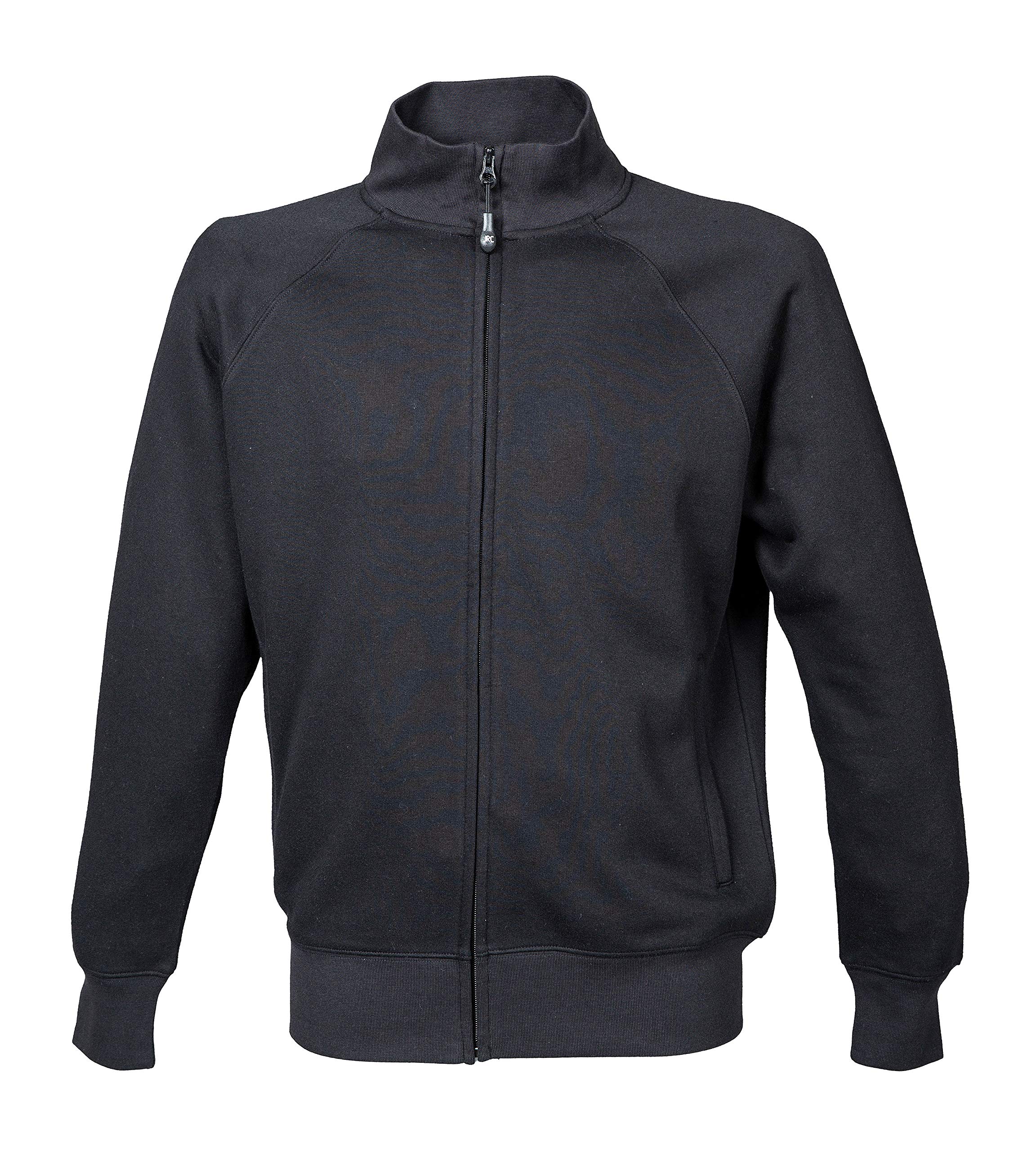 JRC 993120 Malesia Man Felpa da Uomo Misto Cotone Poliestere Chiusura Zip Lunga Tasche Laterali Nero