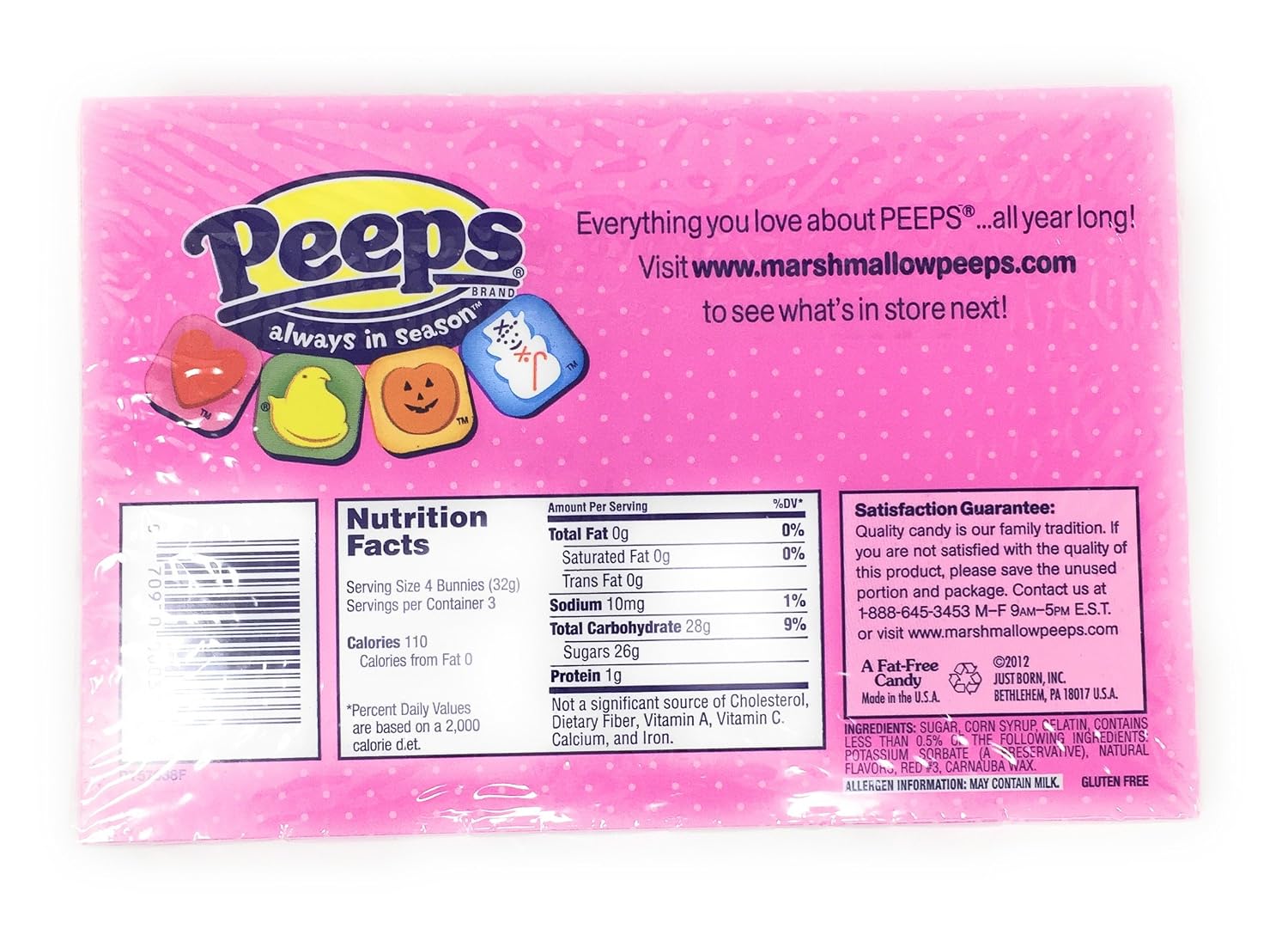 Marshmallow Peeps Easter Bunnies Variety Pack (4 Pack)