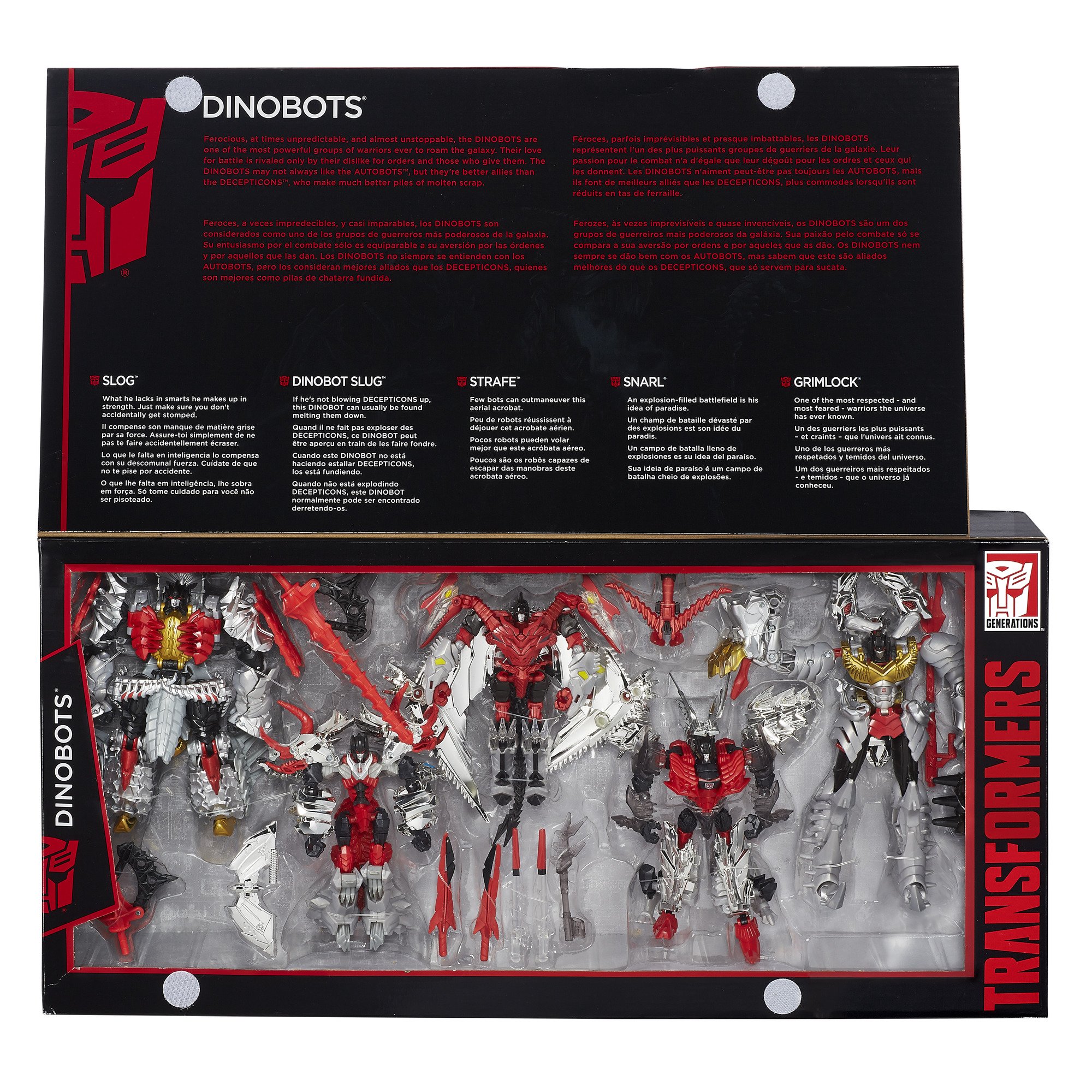 Transformers Platinum Edition Dinobots 5 Pack G1 Head Grimlock