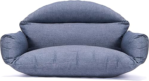 Miniatura 10 de LeisureMod Cojín para silla de huevo colgante para 2 personas - Azul, relleno de algodón suave, de secado rápido y resistente a la intemperie