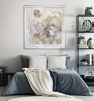 Amazon.com: Taupe Spring Poppy I Flower Art Framed