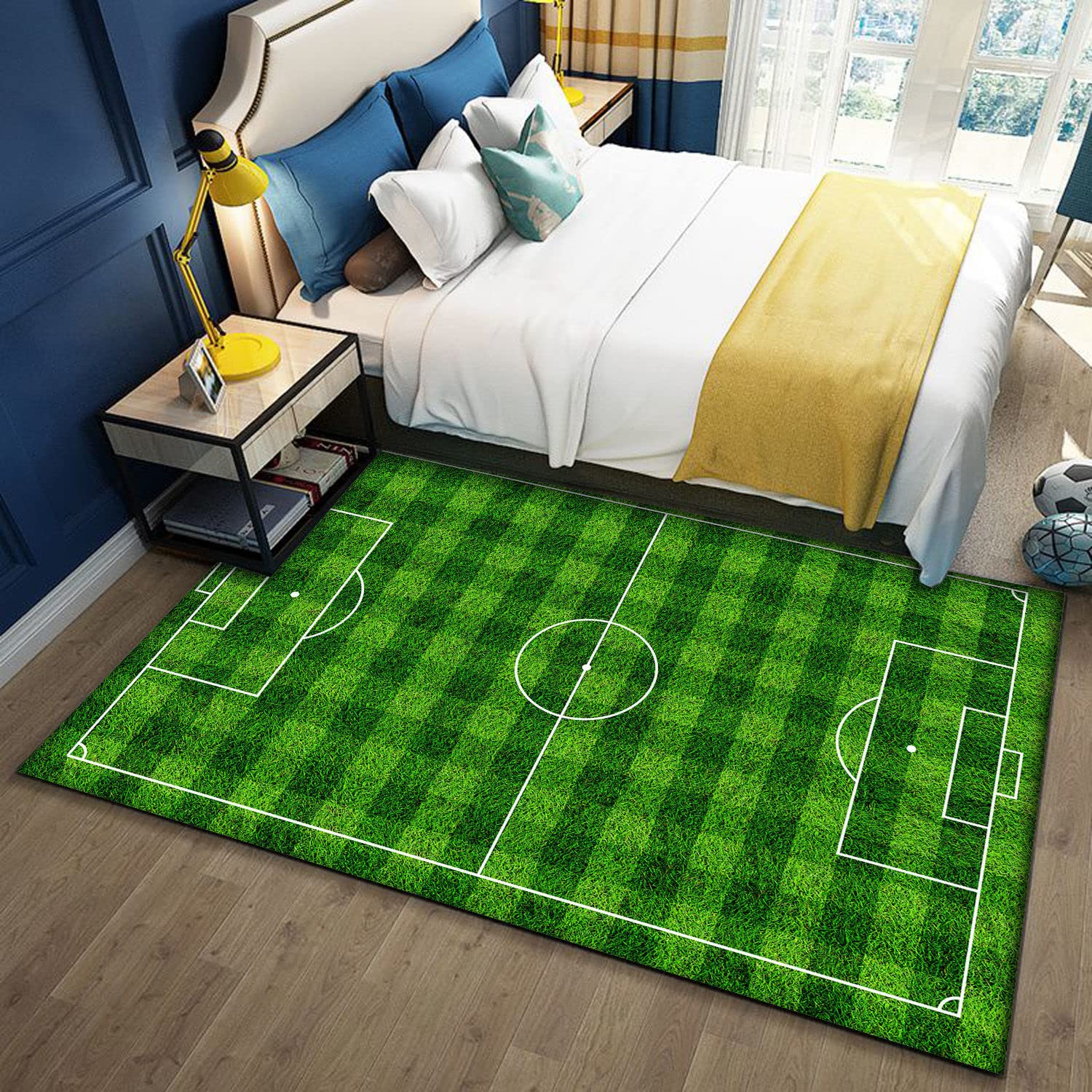 Tapis de terrain de football 80x120cm grand format antidérapant maison