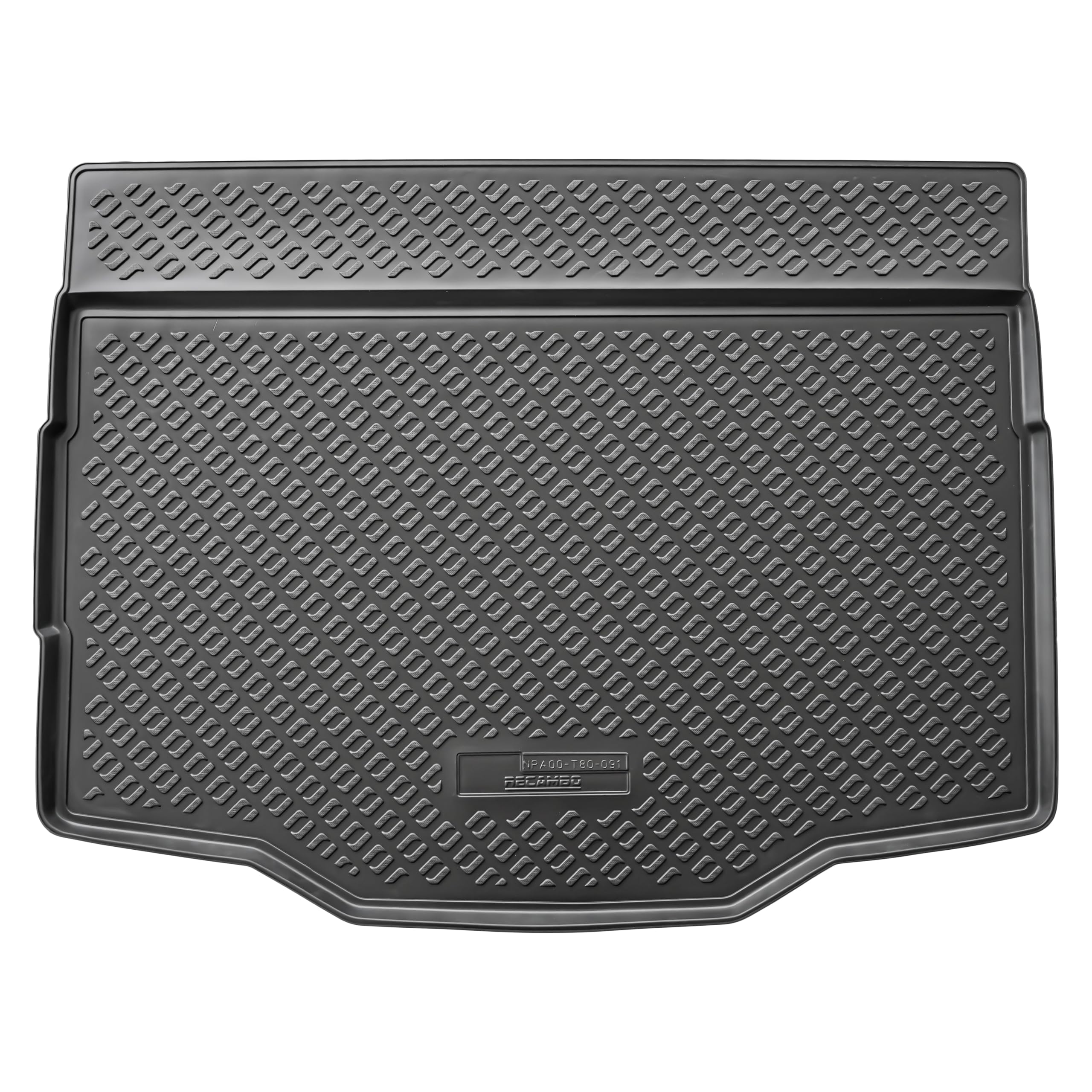RECAMBO Alfombrilla protectora para maletero apta para Seat Arona | a partir de 2017 | Base de carga inferior – 3D de goma para maletero/bandeja de maletero | Alfombrilla para maletero con borde alto