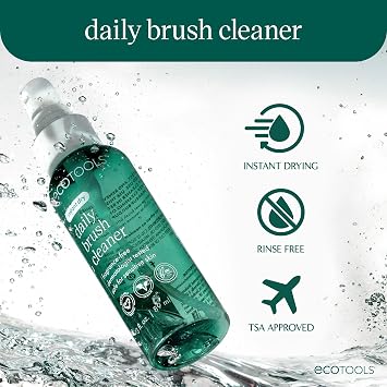 EcoTools Daily Brush Cleaner, Makeup Brush Cleanser Spray, 3 fl oz