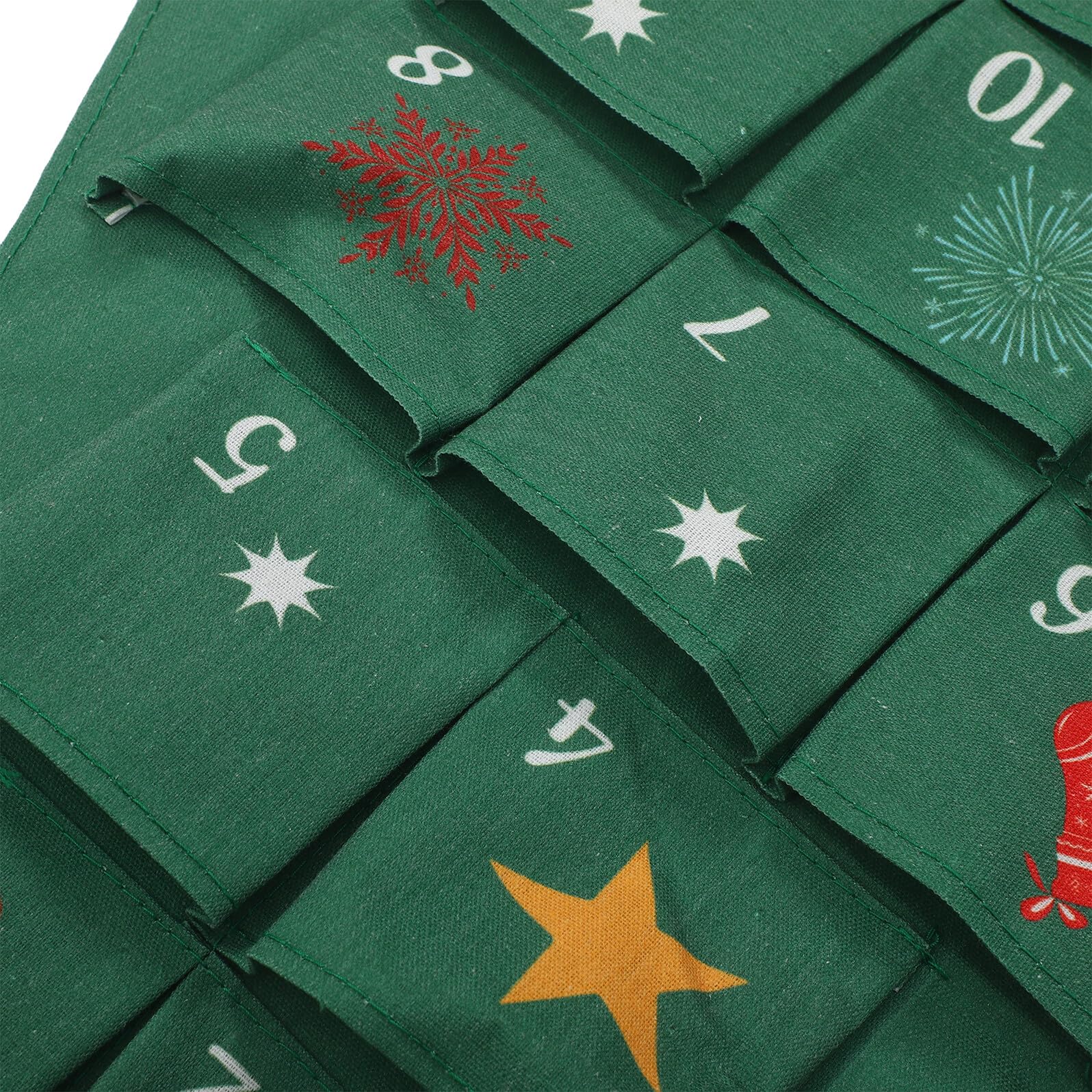 DECHOUS Calendario Avvento Albero di Natale con Numeri in Cotone e Lino Cont Rovescia per Ragazzo Ragazza e Famiglia Decorazione Fai da Te per Festività Natalizie da Appendere alla Parete