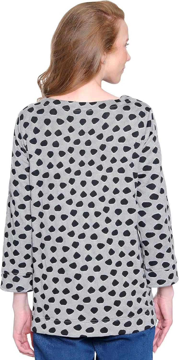 Ali Miles womens Knit Jacquard Tunic for Women - Image 2