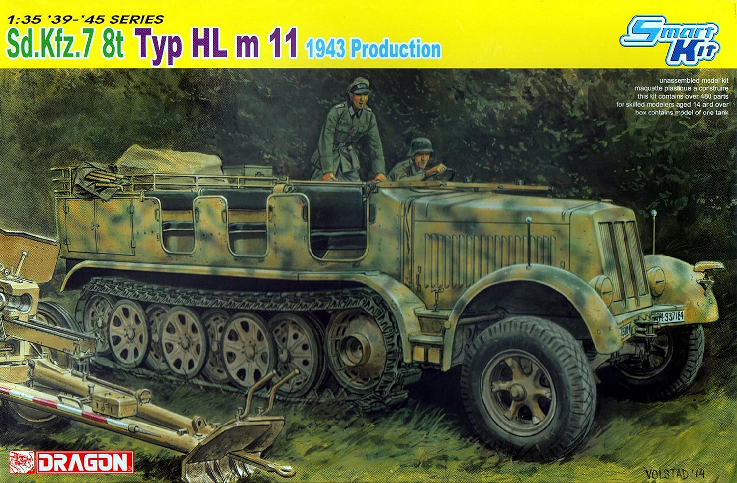 Dragon Models Sd.Kfz.7 8(t) 1943 Production Model Kit (1/35 Scale)