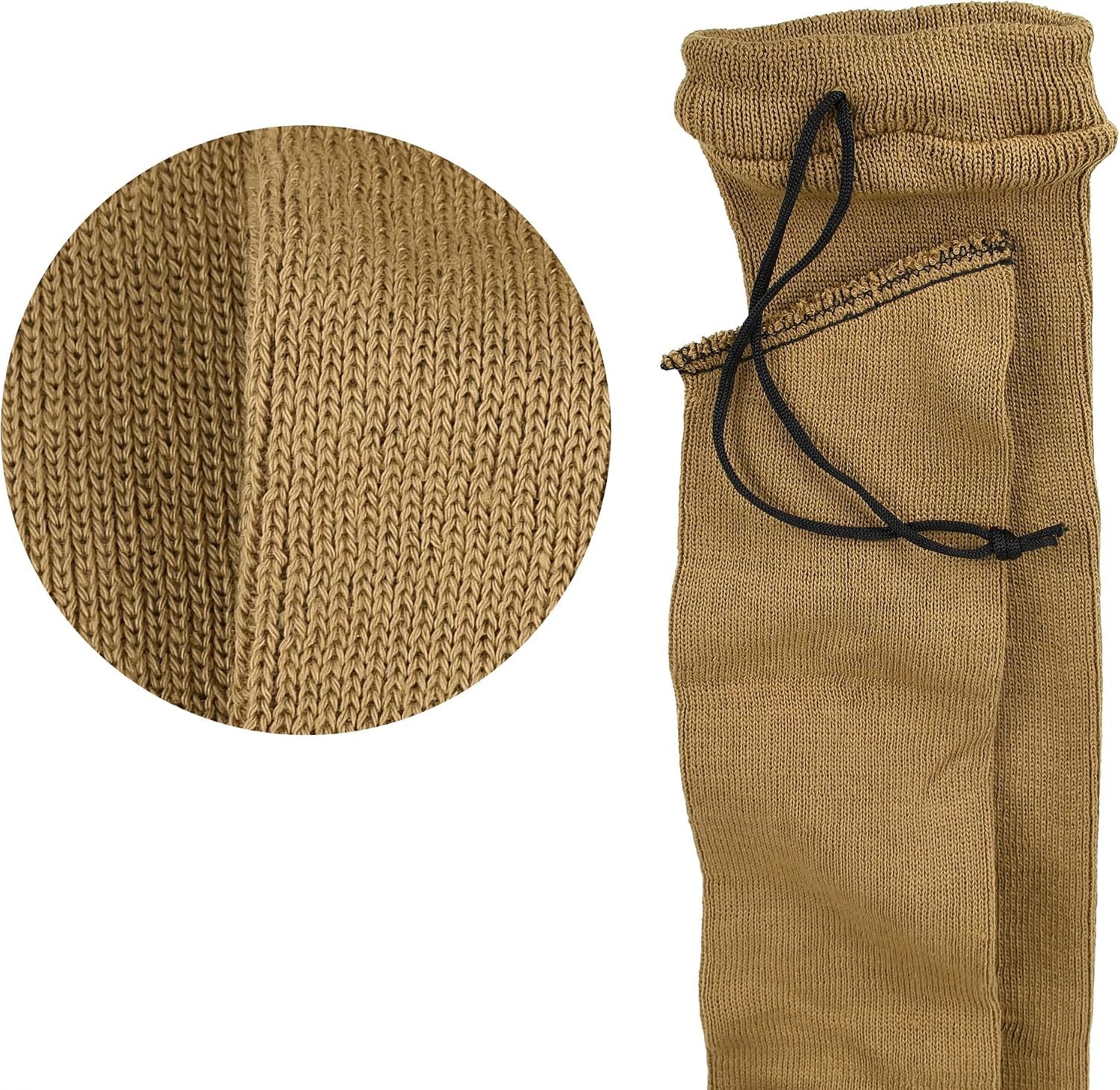 TPO 54" Silicone Treated Knit Gun Sock Cover, Non-Destructive, Easy-Slide, Rust-Preventing Rifle Cover Case Fit Most Rifles or Shotguns (Khaki-6 Pack)