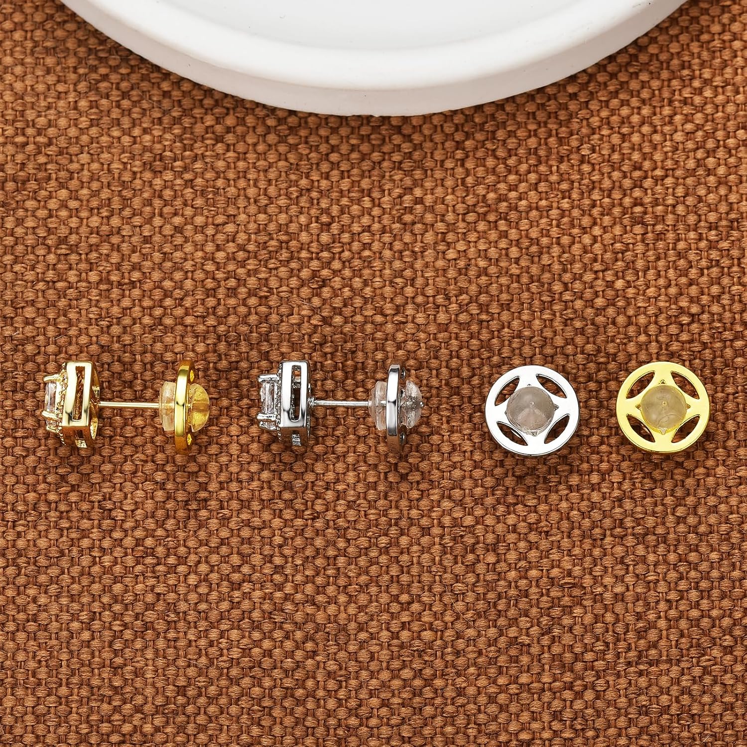 Rubber Earring Backs for Droopy Ears, EBFDOH Earring Backs Silicone Earring Backings for Heavy Earrings Big Lifter Support Backers for Studs Large Earing Backs,Mixed Color