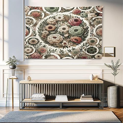 Miniatura 97 de Ambesonne Tapiz indie, estilo moderno de Memphis de los años ochenta, geométrico, abstracto, colorido, diseño de puntos, funky, para colgar en la