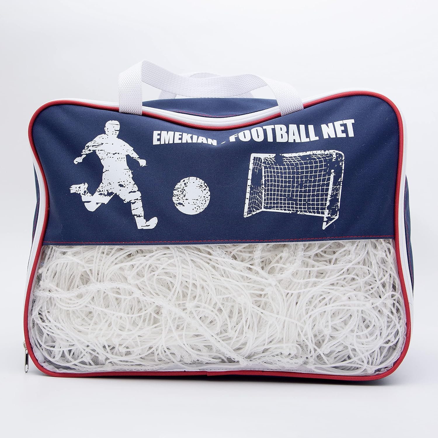 EMEKIAN 2 Pcs Soccer Replacement Goal Nets, Polyethylene Polyester Football Net, Full Size Heavy Duty Soccer Net Set for 10.5 Ft x 6.8 Ft / 18 Ft x 6.8 Ft / 24.5 Ft x 8.2 Ft, NOT Include Posts : Sports & Outdoors