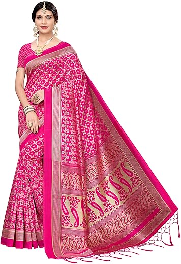 ANNI DESIGNER Women’s Art Silk Saree with Blouse Piece