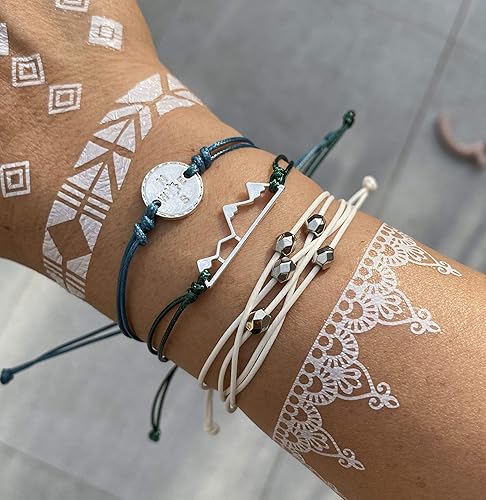 Miniatura 4 de choice of all Lindas pulseras para adolescentes y niñas, pulsera de cuerda de girasol, tobilleras de verano con océano, ajustables, impermeables,