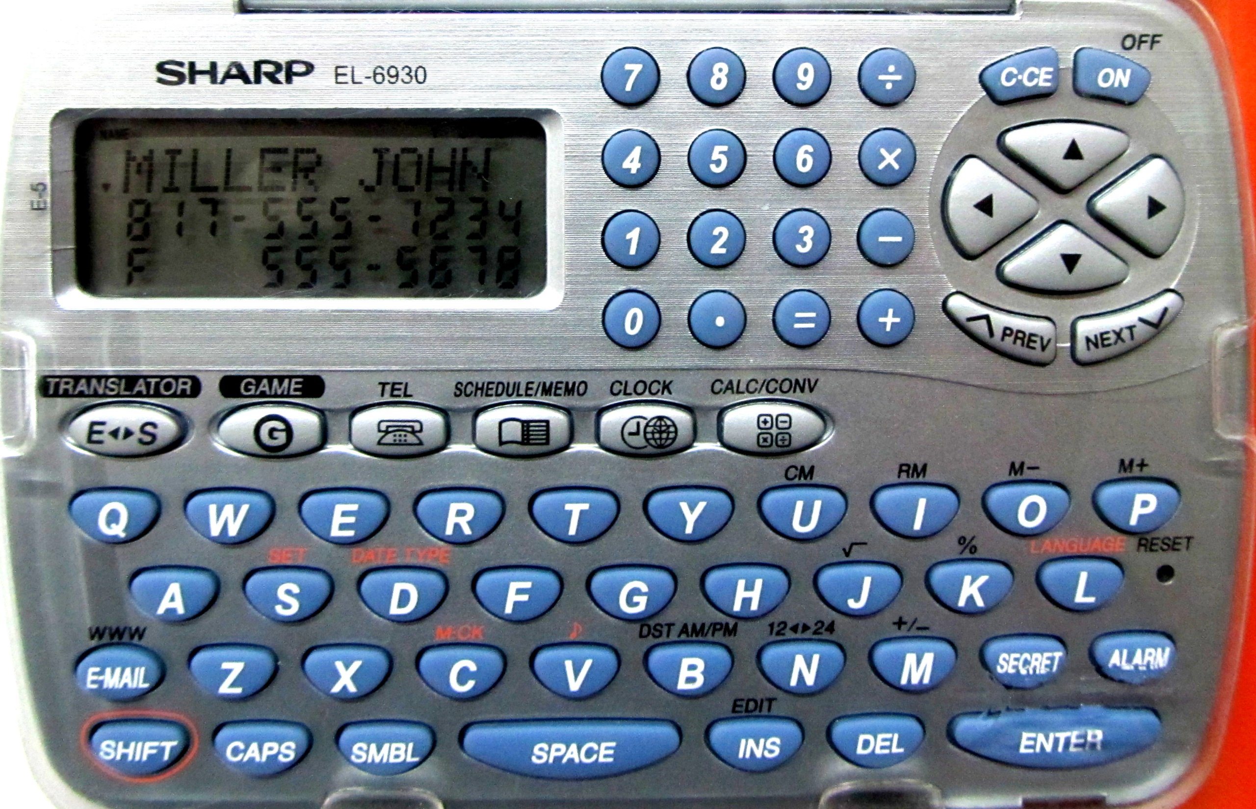 Sharp EL-6930B 192K Inglés/Español Organizador