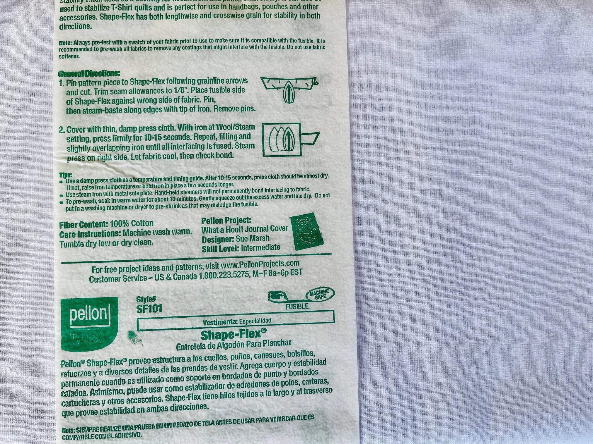 Pellon SF 101 - Shape - Flex - SF-1010 1/2 Yard 20