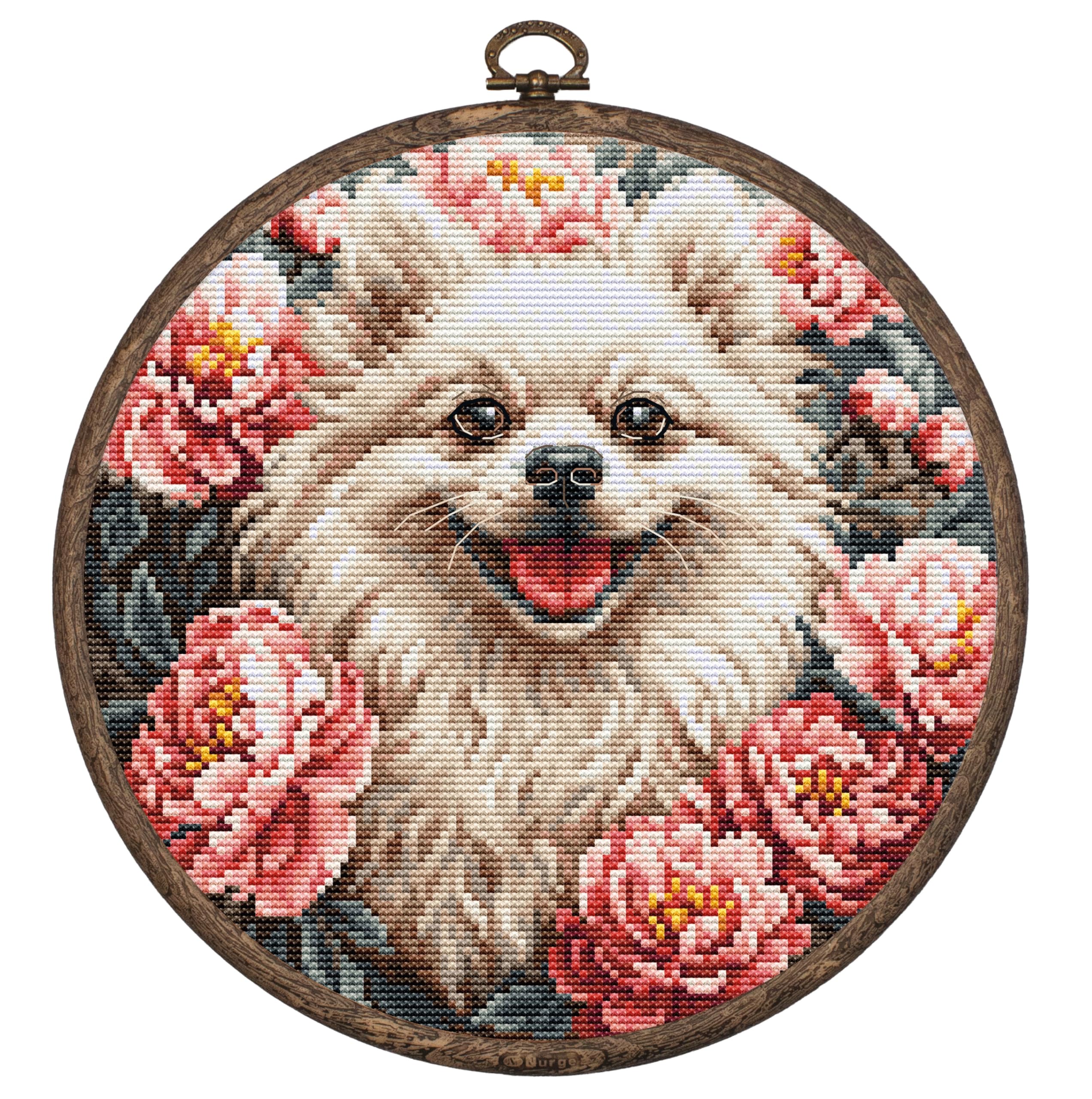 Luca-S Spitz Cross Stitch Kit With Hoop Included Bc237, Counted Cross Stitch Kit For Adults, Needlecraft And Embroidery Kit