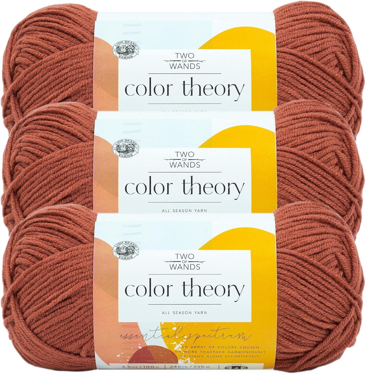 Lion Brand Yarn Two of Wands: Color Theory Yarn, Tourmaline (Pack of 3)