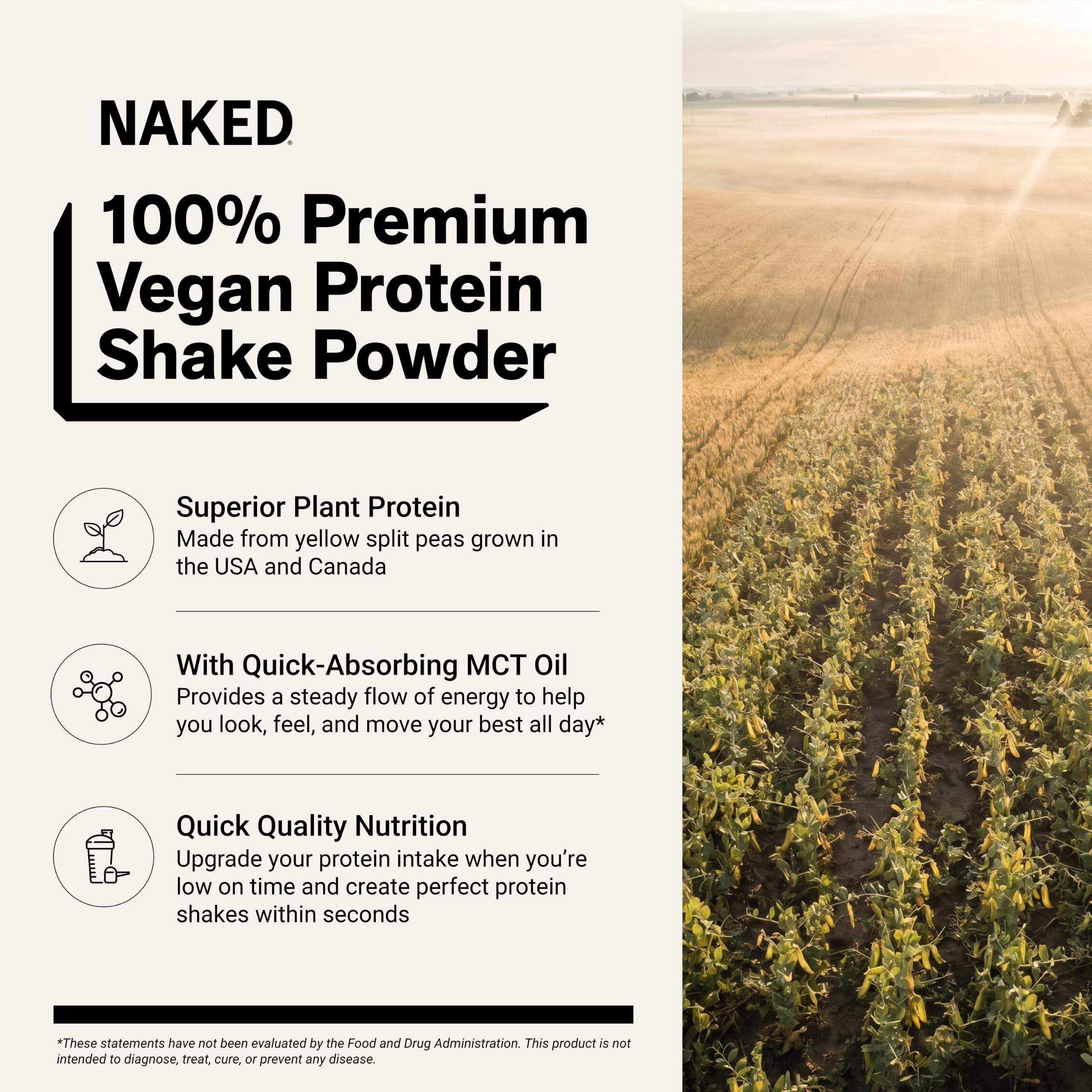 NAKED Shake - Peanut Butter Blueberry Protein Powder, Plant Based Protein with Mct Oil, Gluten-Free, Soy-Free, No Gmos Or Artificial Sweeteners - 30 Servings — Amazon image 2